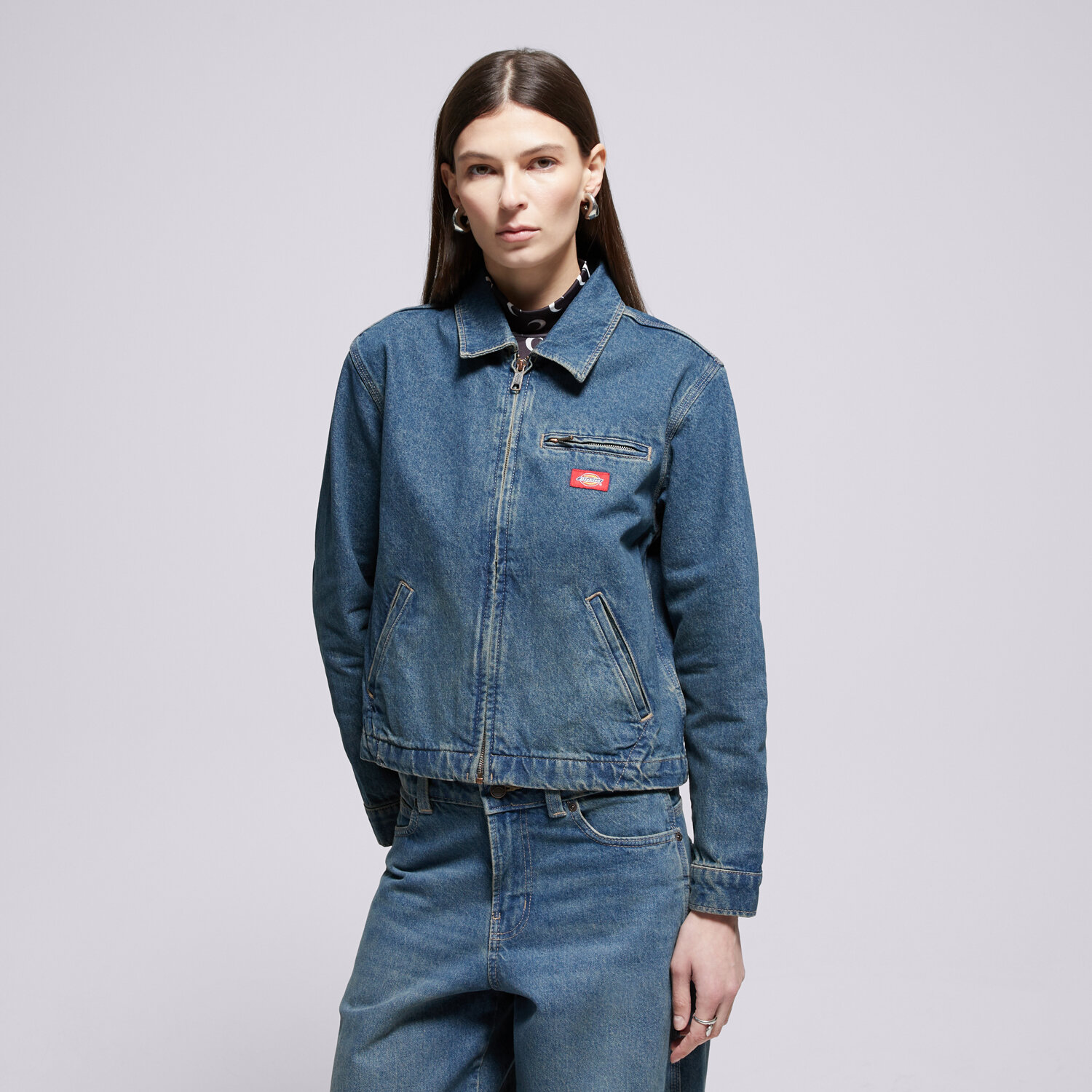 Damen Übergangsjacke DICKIES DENIM PAINTER JACKET W  DK0A883EL231 Blau