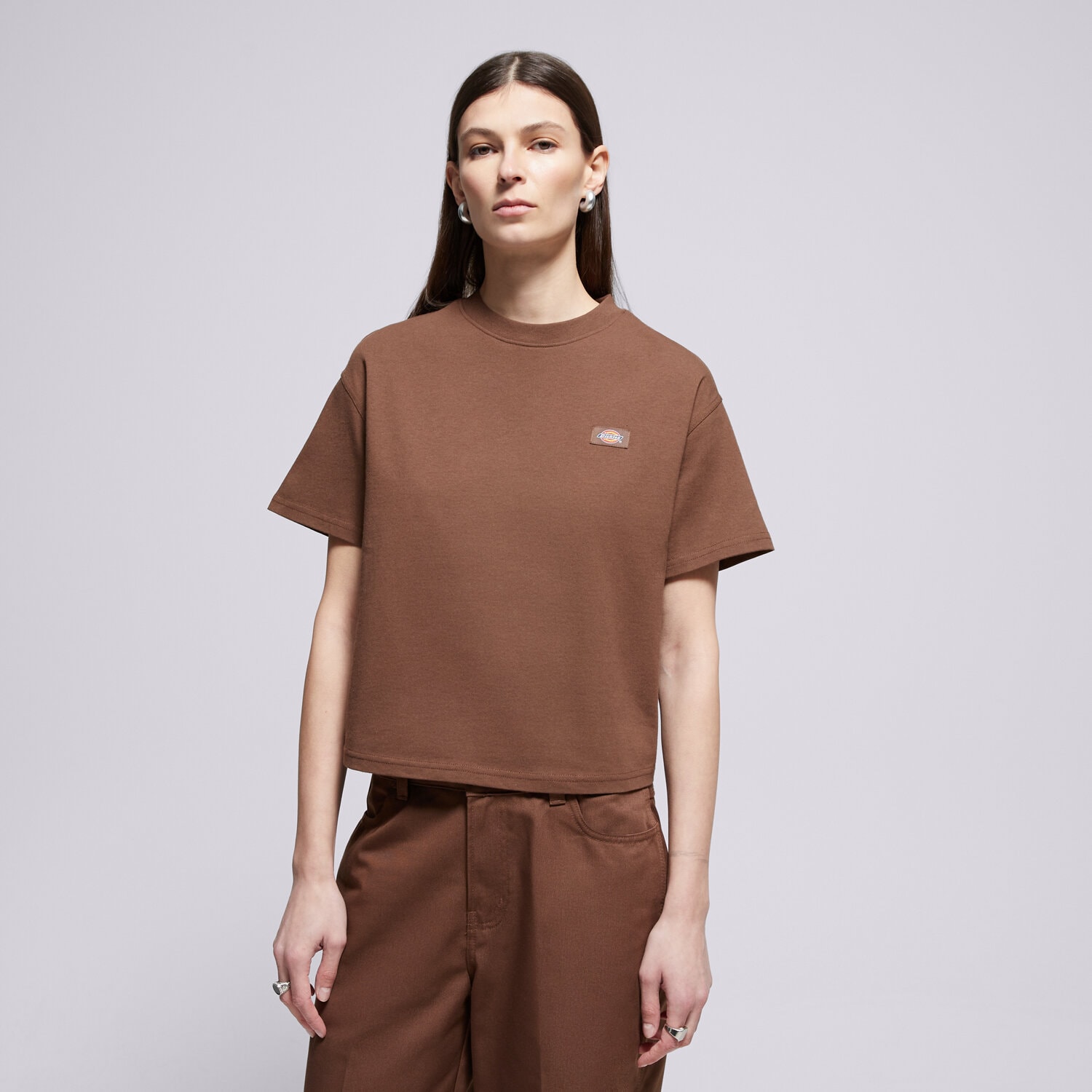 Damen T-Shirt DICKIES T-SHIRT OAKPORT BOXY SS TEE DK0A4Y8L0TB1 Braun