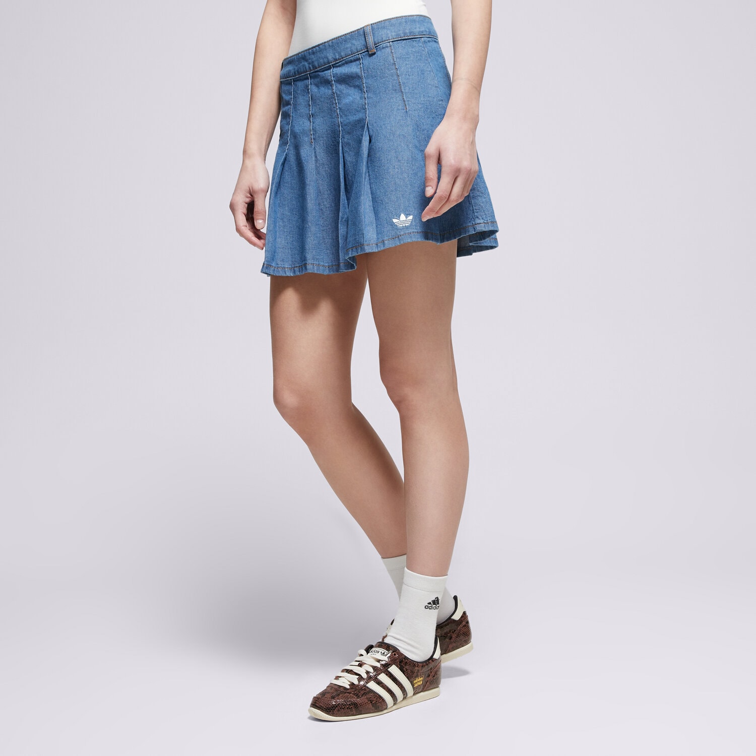 Damen Rock ADIDAS ROCK DENIM SKIRT KD5523 Blau
