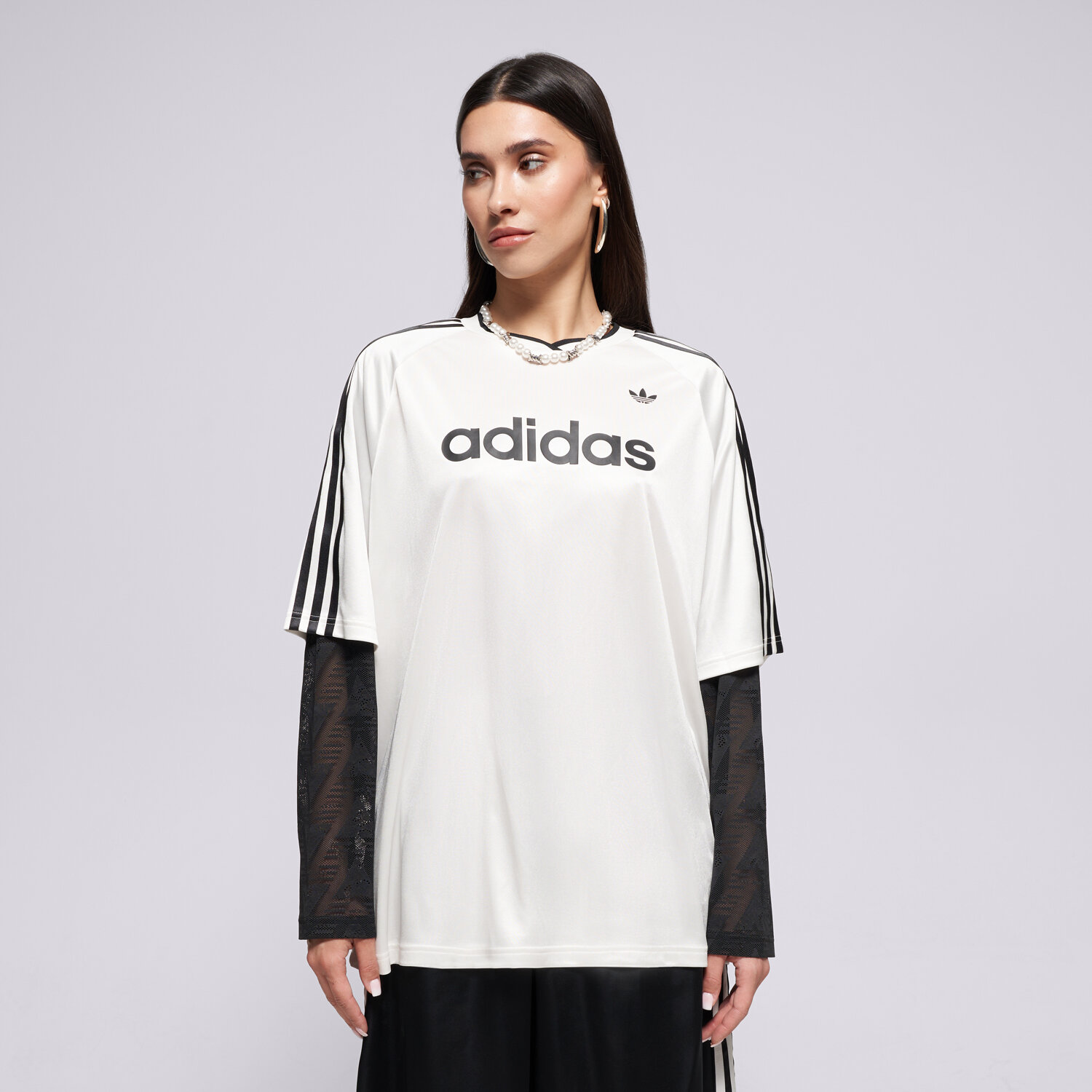 Damen T-Shirt ADIDAS T-SHIRT LACE LS JERSEY KC8140 Weiß