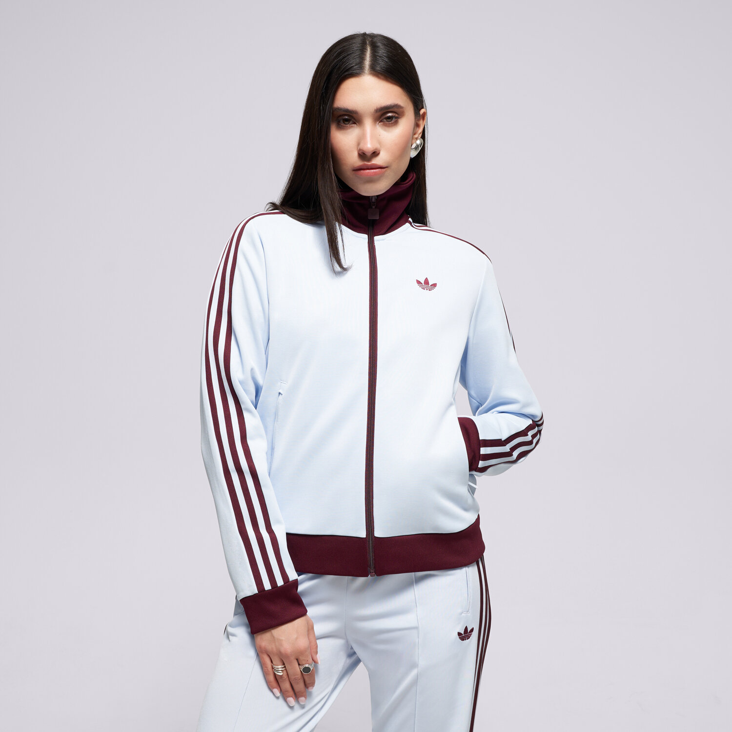 Damen ADIDAS SWEATSHIRT MIT REIßVERSCHLUSS CLASSIC TT KD3741 Blau