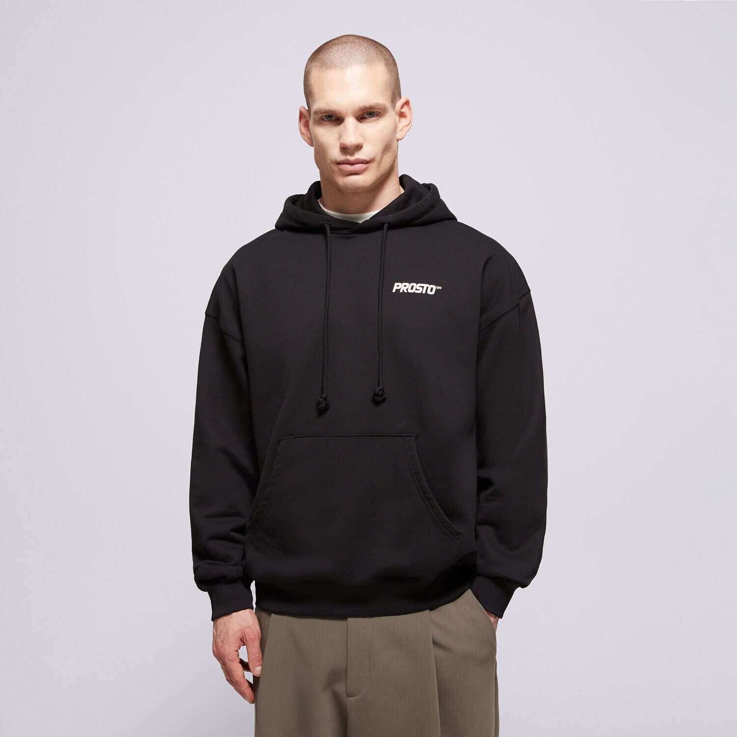 Herren PROSTO HOODIE HOODIE WEAR THE STREET BLACK KL261MSWE2141 Schwarz