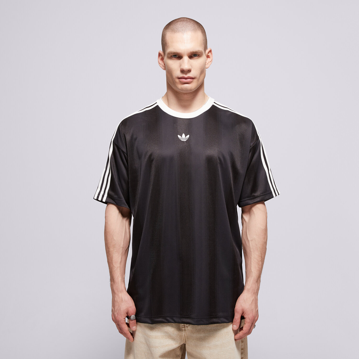 Herren T-Shirt ADIDAS T-SHIRT JACQUARD JERSEY KD5830 Schwarz