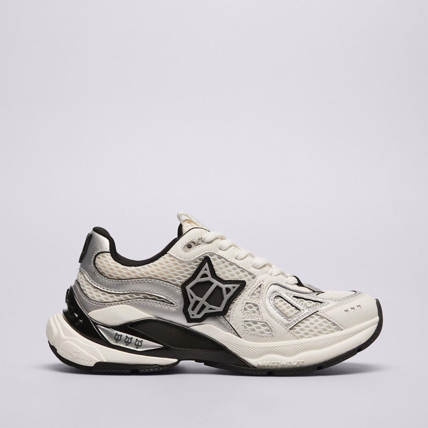 Damen Sneaker NAKED WOLFE SMASH NWSMASHWHITESILVER Weiß