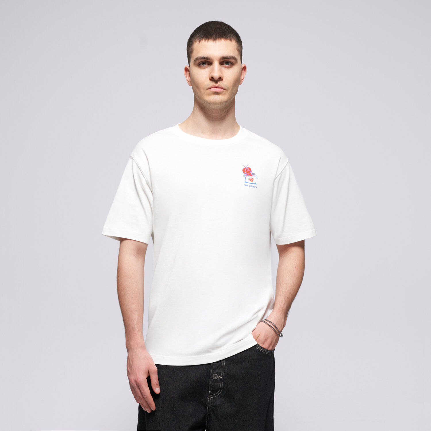 Herren T-Shirt NEW BALANCE T-SHIRT LOBSTER ROLL T-SHIRT MT61Y1F6WT Weiß