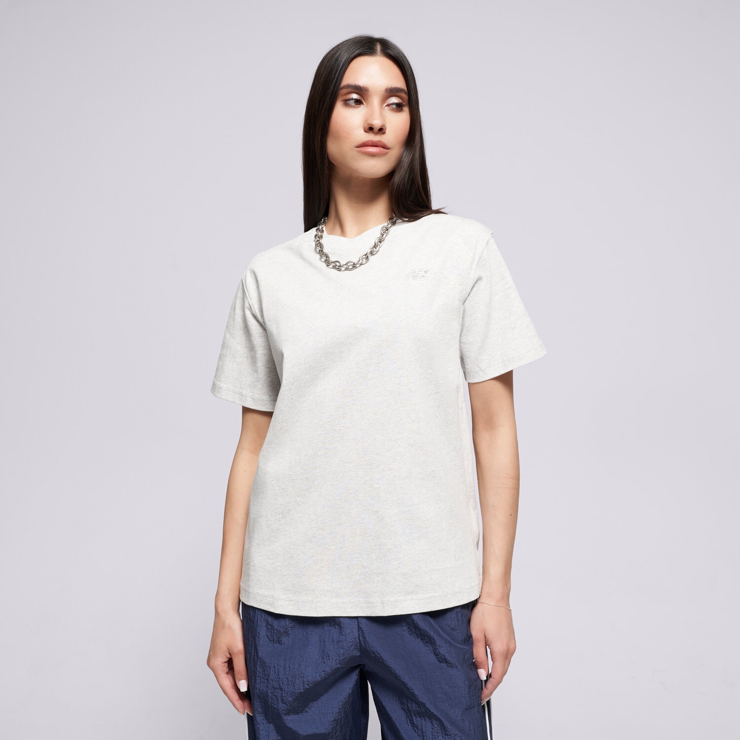 Damen T-Shirt NEW BALANCE T-SHIRT Athletics Jersey T-Shirt WT41501AHH Grau