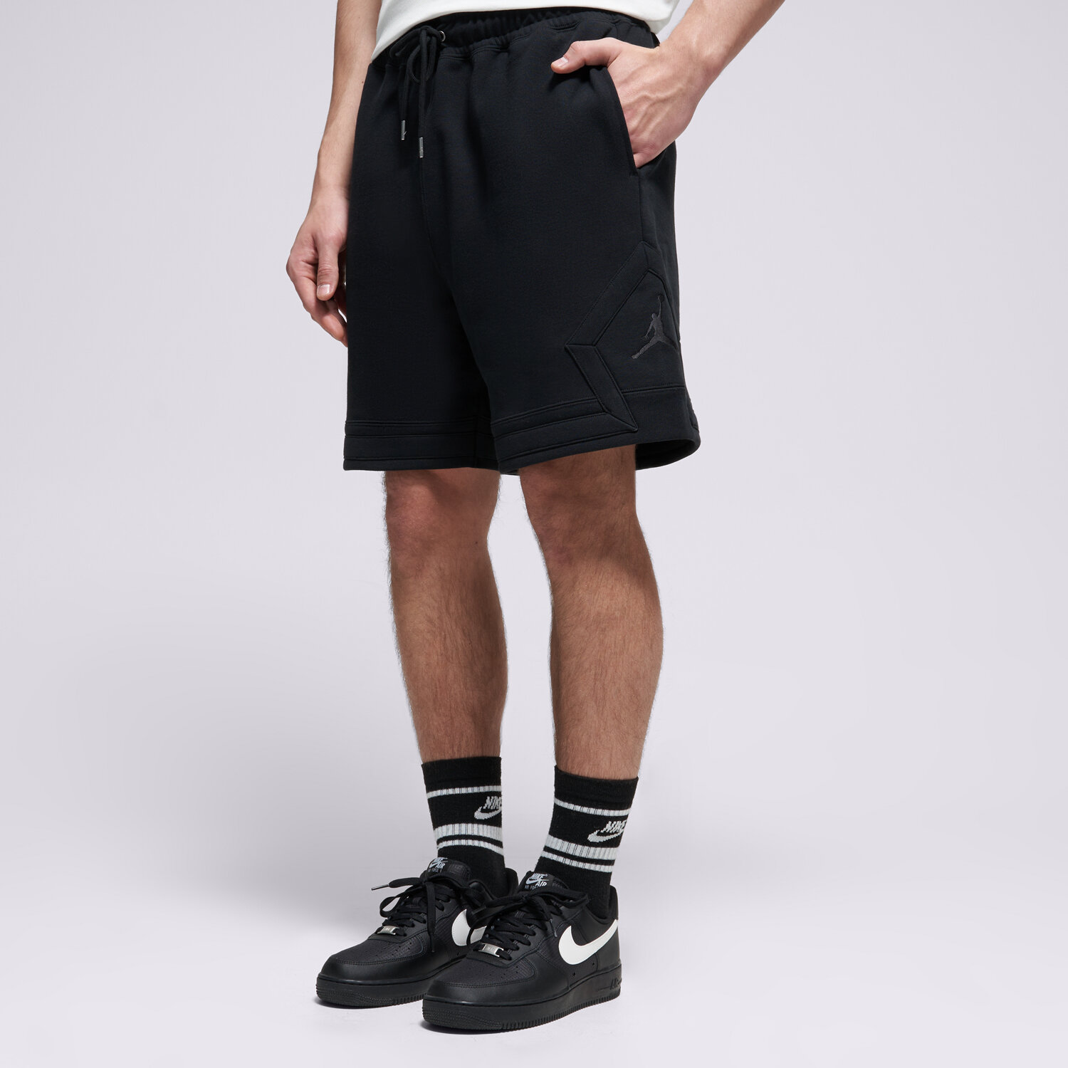 Herren Shorts JORDAN SHORTS M J FLIGHT FLC DMND SHORT FV7257-010 Schwarz