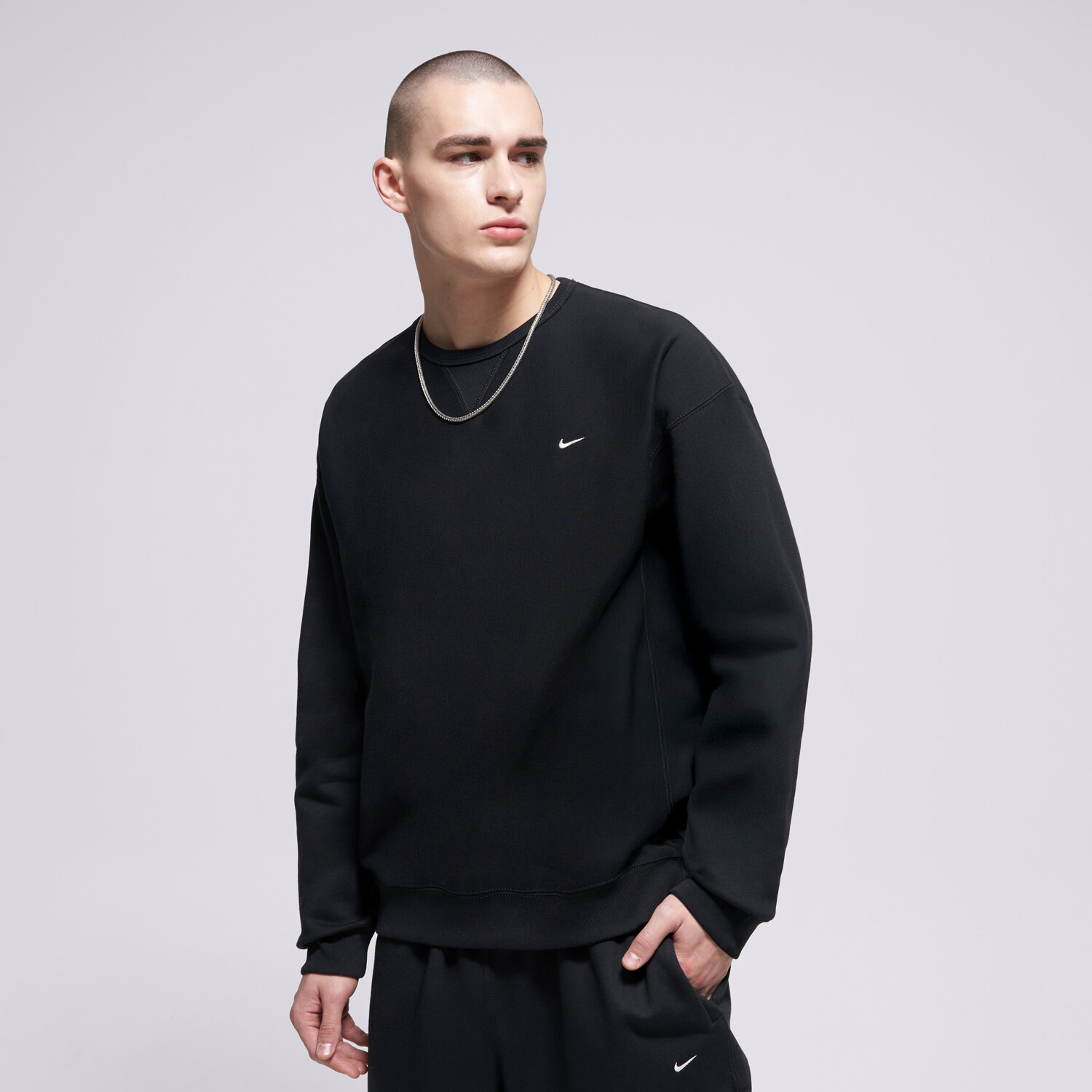 Herren NIKE SWEATSHIRT M NL SOLO SWSH BB CREW HV1086-010 Schwarz