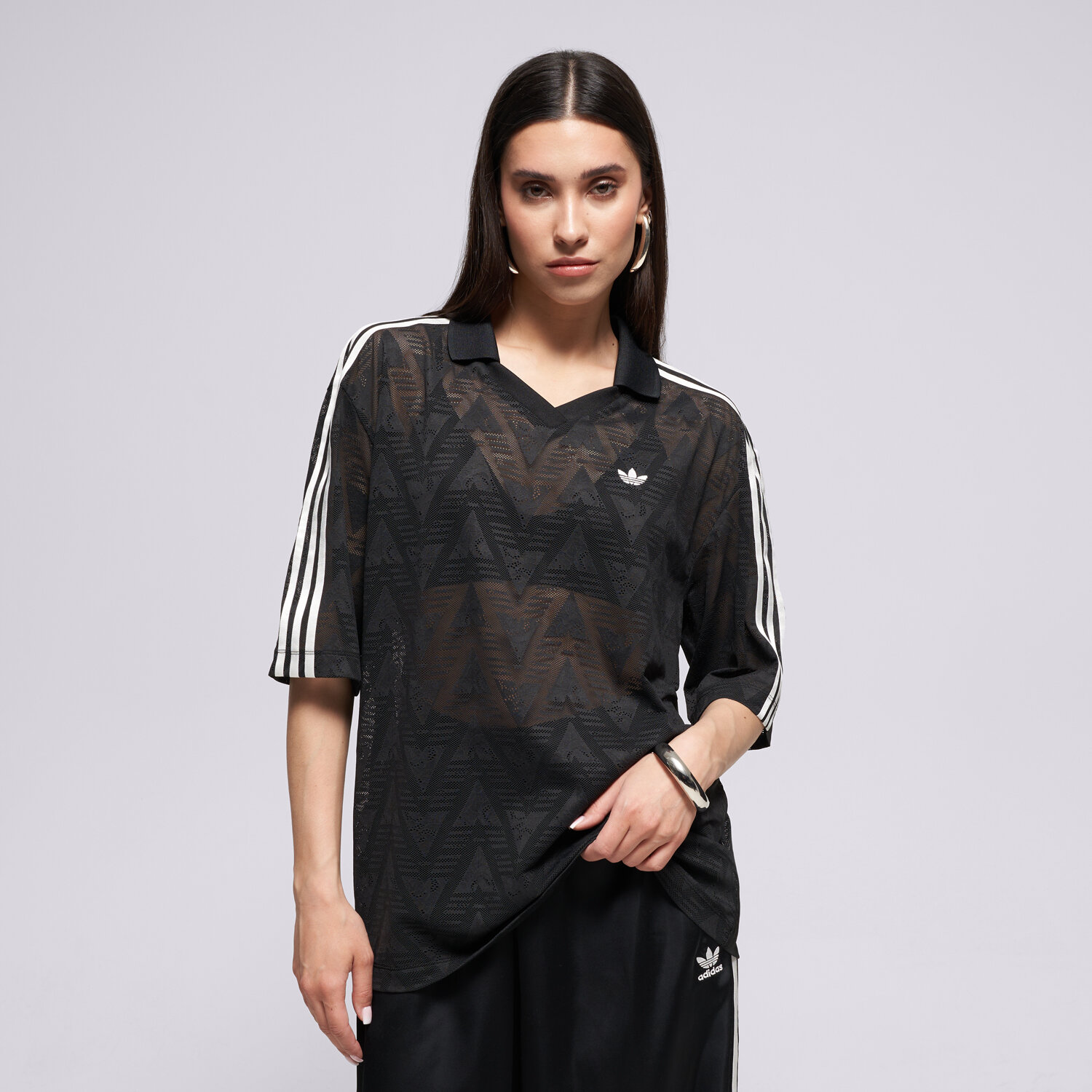 Damen T-Shirt ADIDAS T-SHIRT LACE JSY KD0344 Schwarz