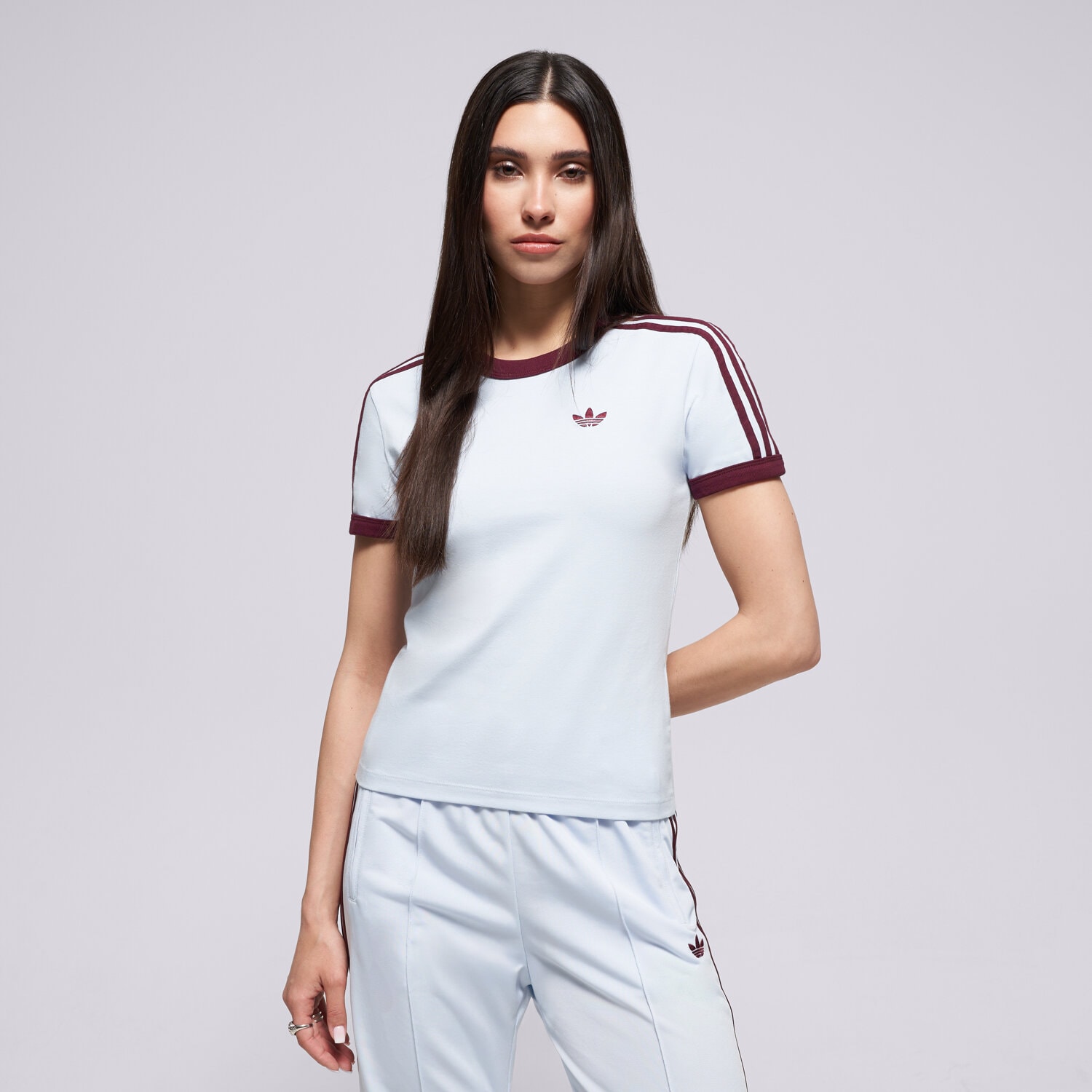 Damen T-Shirt ADIDAS T-SHIRT 3S TEE SLIM KD3684 Blau