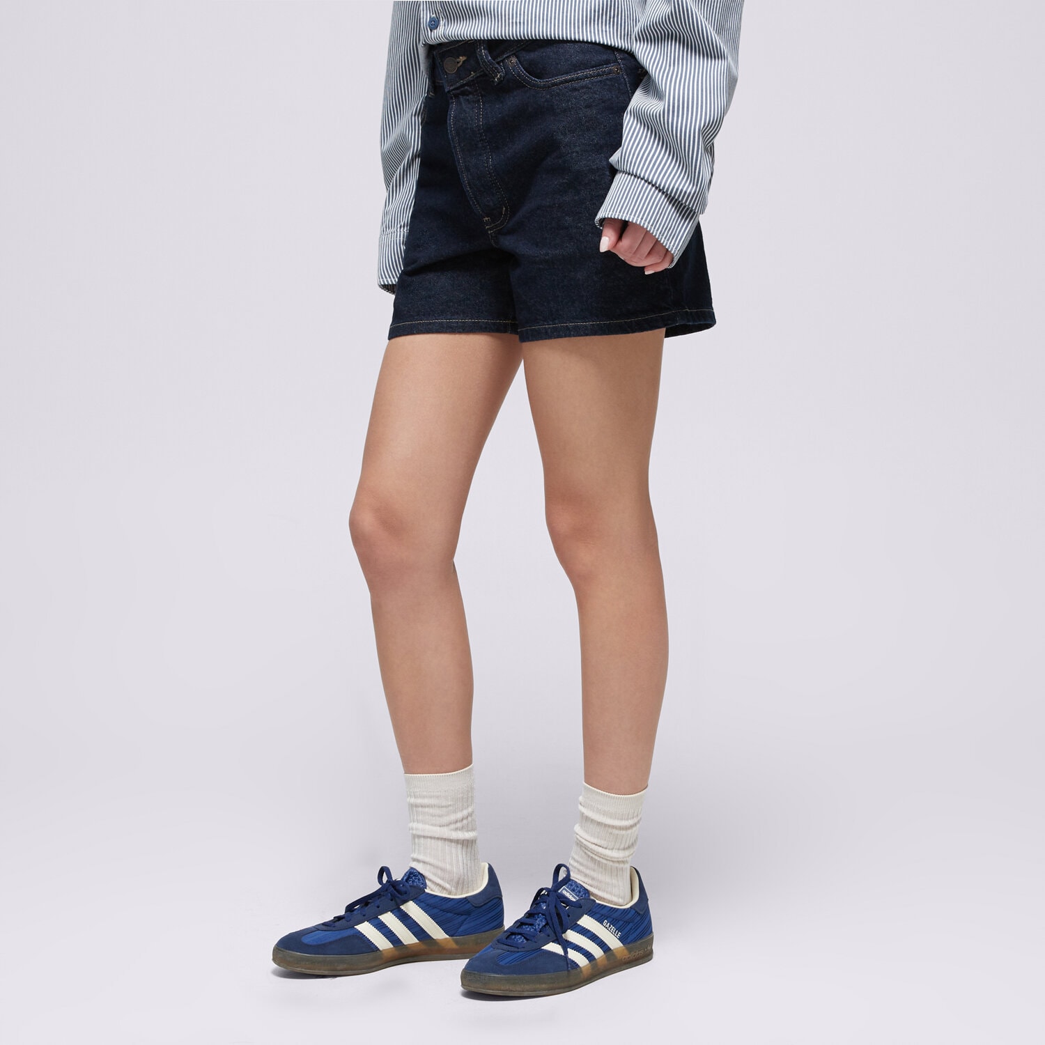 Damen Shorts DICKIES SHORTS HIGH WAIST JEAN SHORTS W 5 INCH DK0A88QVRIN1 Dunkelblau
