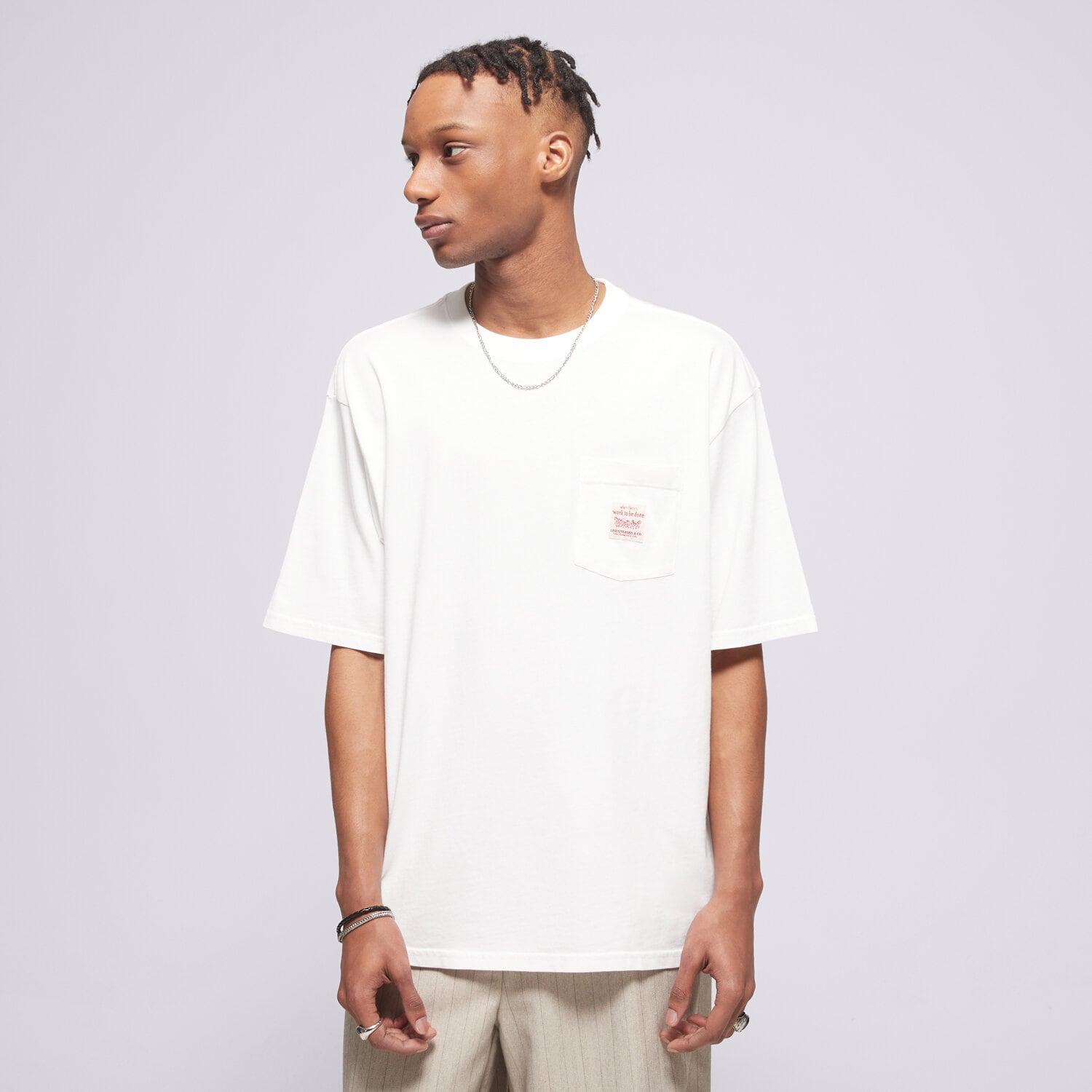 Herren T-Shirt LEVI'S T-SHIRT SS WORKWEAR TEE WHITES A5850-0005 Weiß