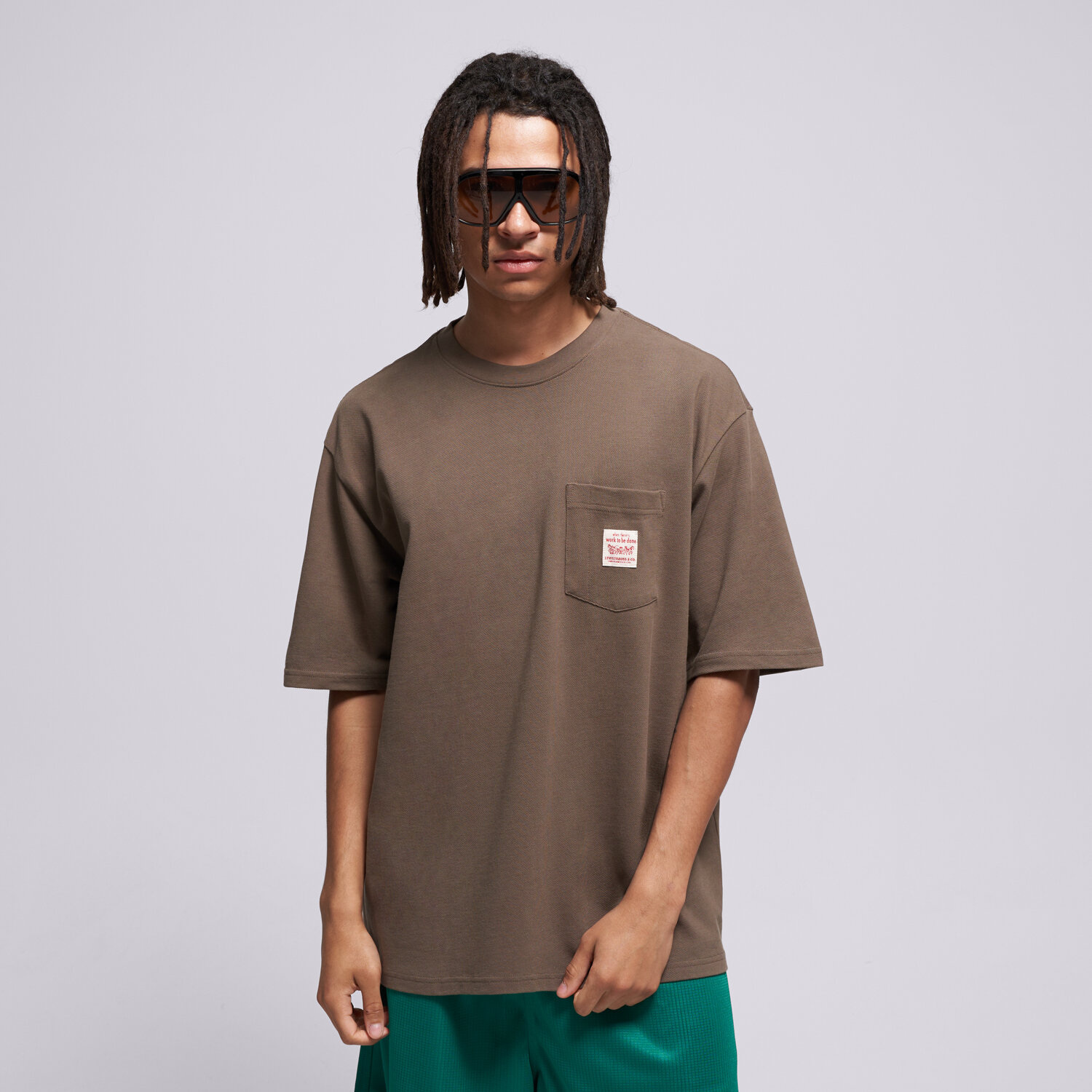 Herren T-Shirt LEVI'S T-SHIRT SS WORKWEAR TEE BROWNS A5850-0030 Braun