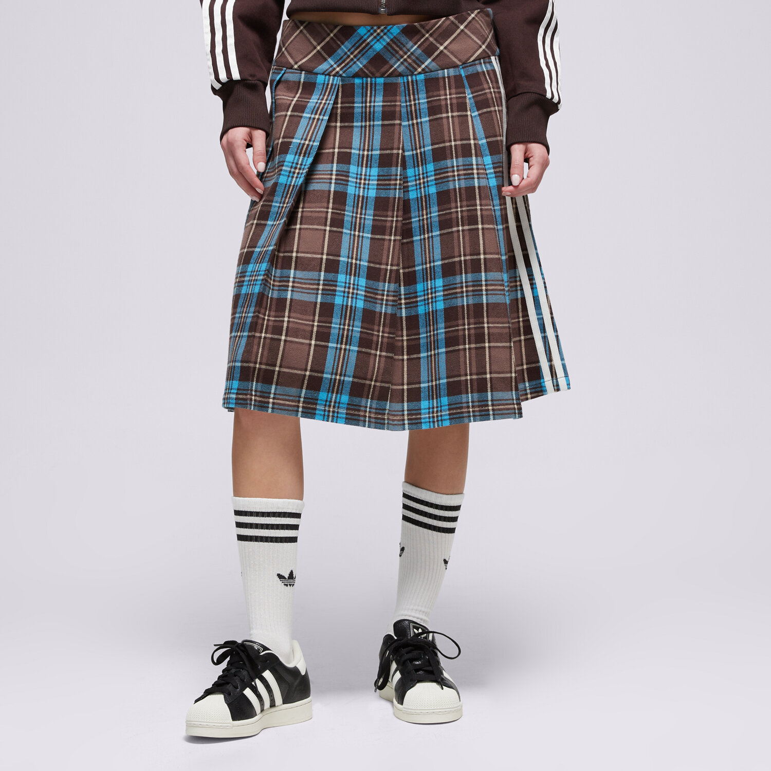 Damen Rock ADIDAS ROCK GFX CHECK SKIRT KW4529 Braun