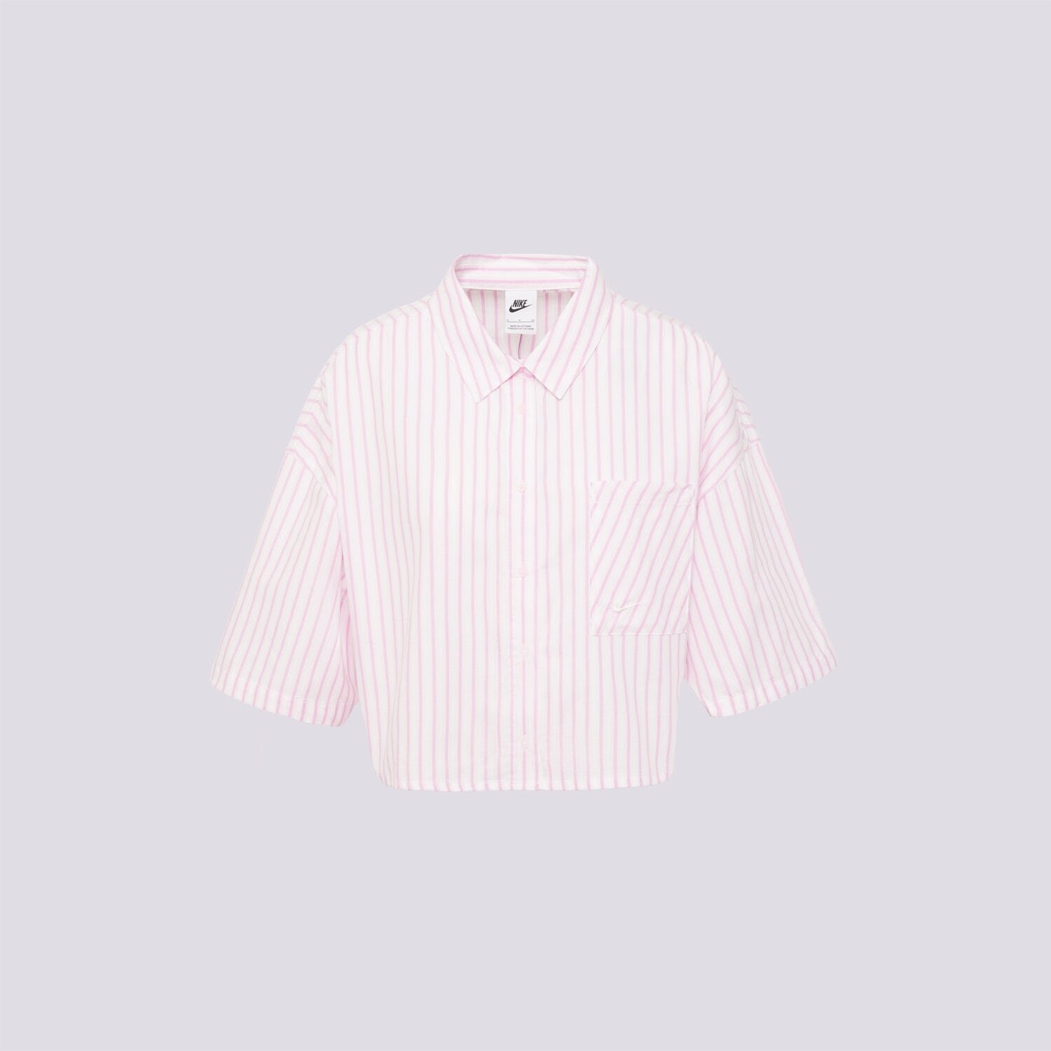 Damen T-Shirt NIKE HEMD W NSW OFFLN WVN PPLN STRP SS II4228-503 Rosa