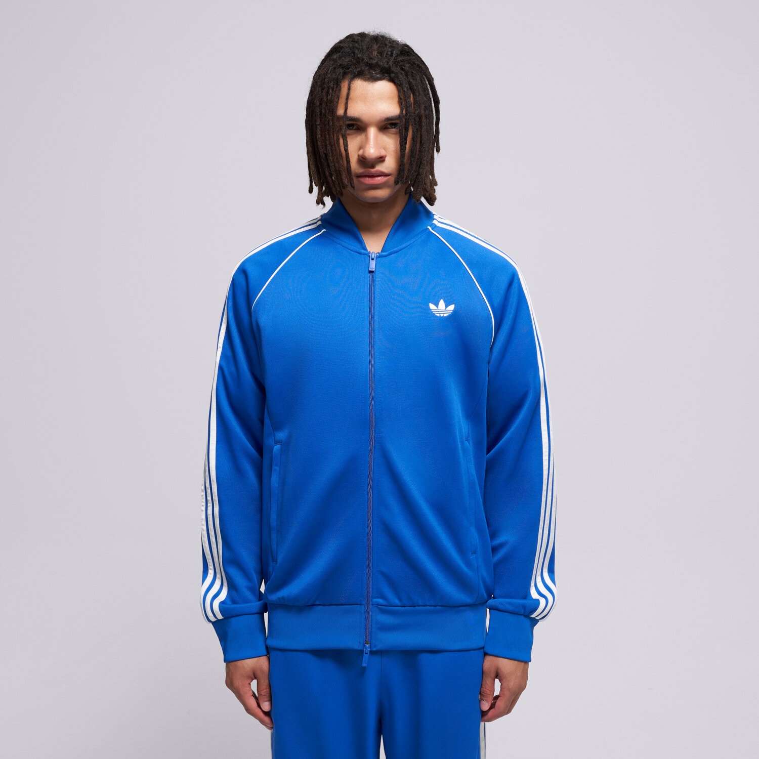 Herren ADIDAS SWEATSHIRT MIT REIßVERSCHLUSS SST TT KE1669 Blau
