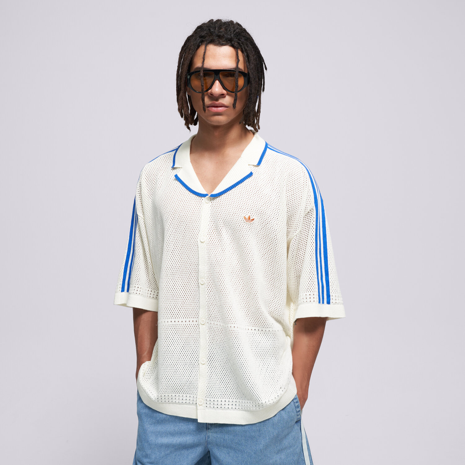 Herren Hemd ADIDAS HEMD KNITTED SHIRT KX1223 Weiß