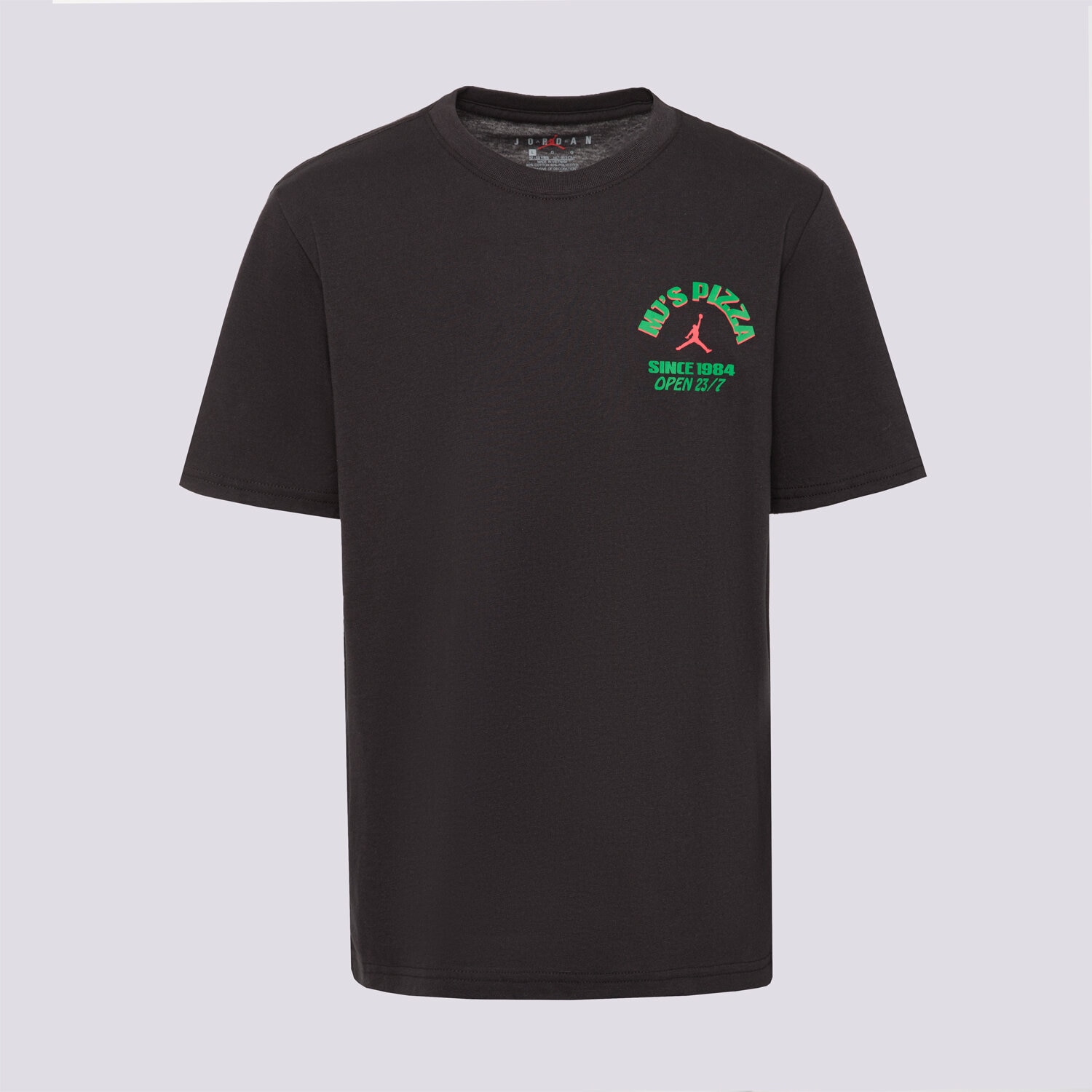 Kinder T-Shirt JORDAN T-SHIRT JRD PIZZA TEE BLK/GRN 95F749-023 Schwarz