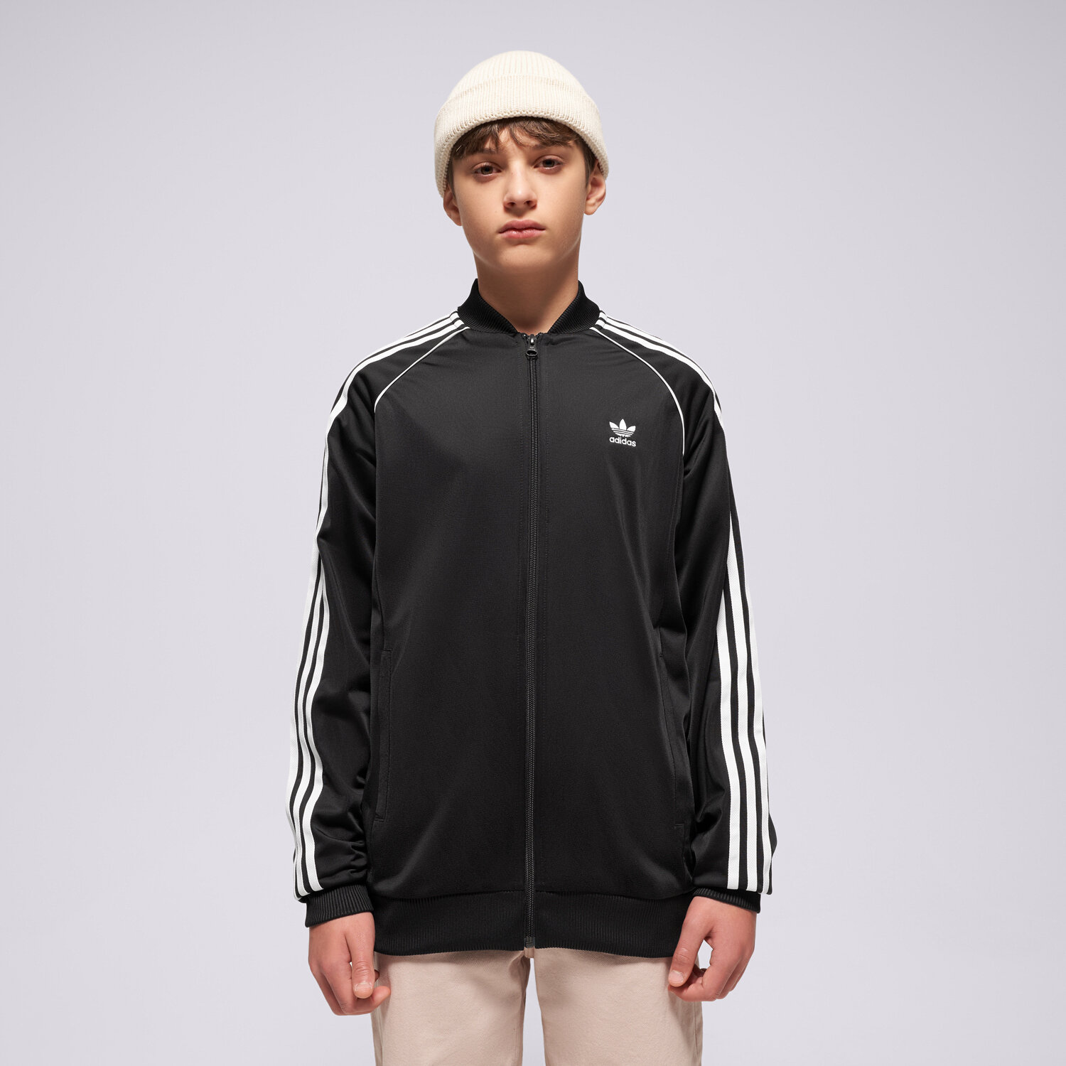 Kinder ADIDAS SWEATSHIRT MIT REIßVERSCHLUSS S'STAR B IX7628 Schwarz