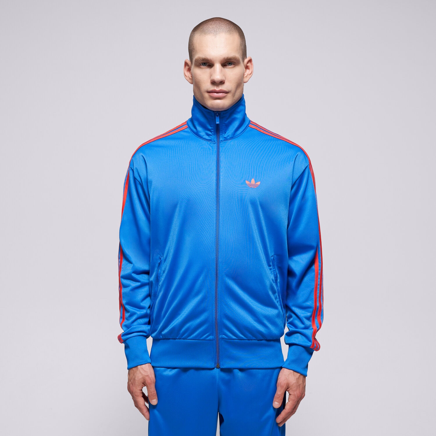 Herren ADIDAS SWEATSHIRT MIT REIßVERSCHLUSS FIREBIRD TT KD8310 Blau