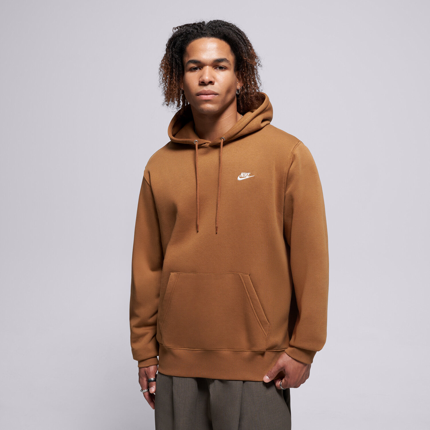Herren NIKE HOODIE M NK CLUB BB PO HOODIE FN3859-270 Braun