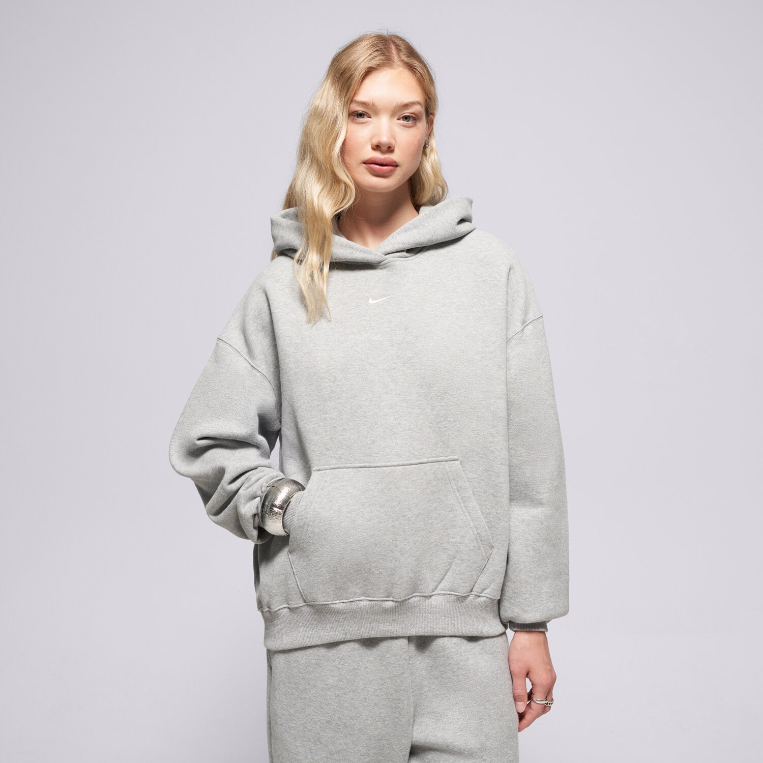 Damen NIKE HOODIE W NK STDO FLC OS PO HDY IM8502-063 Grau