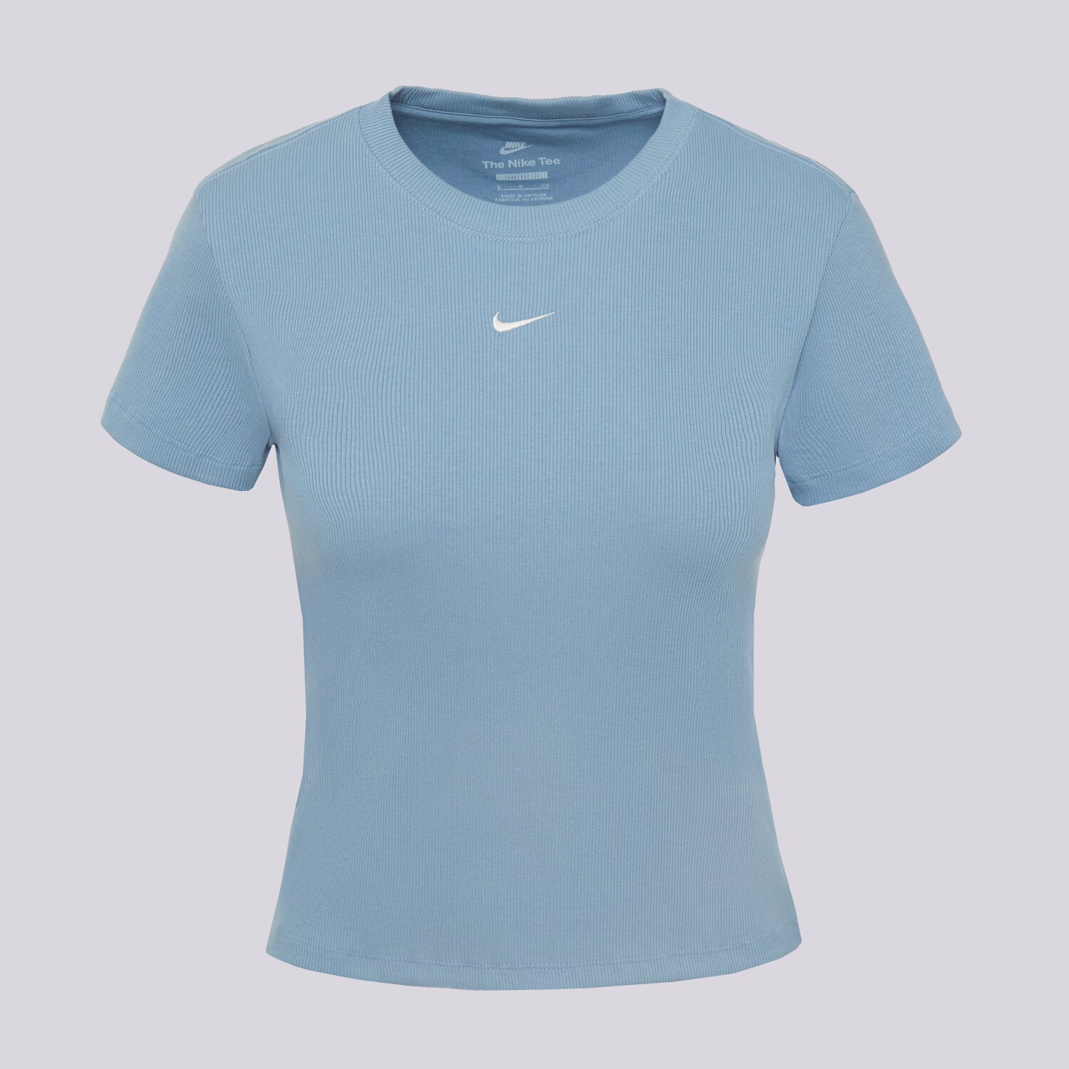 Damen T-Shirt NIKE T-SHIRT W NSW RIB TGHT SS TEE HV4994-486 Blau