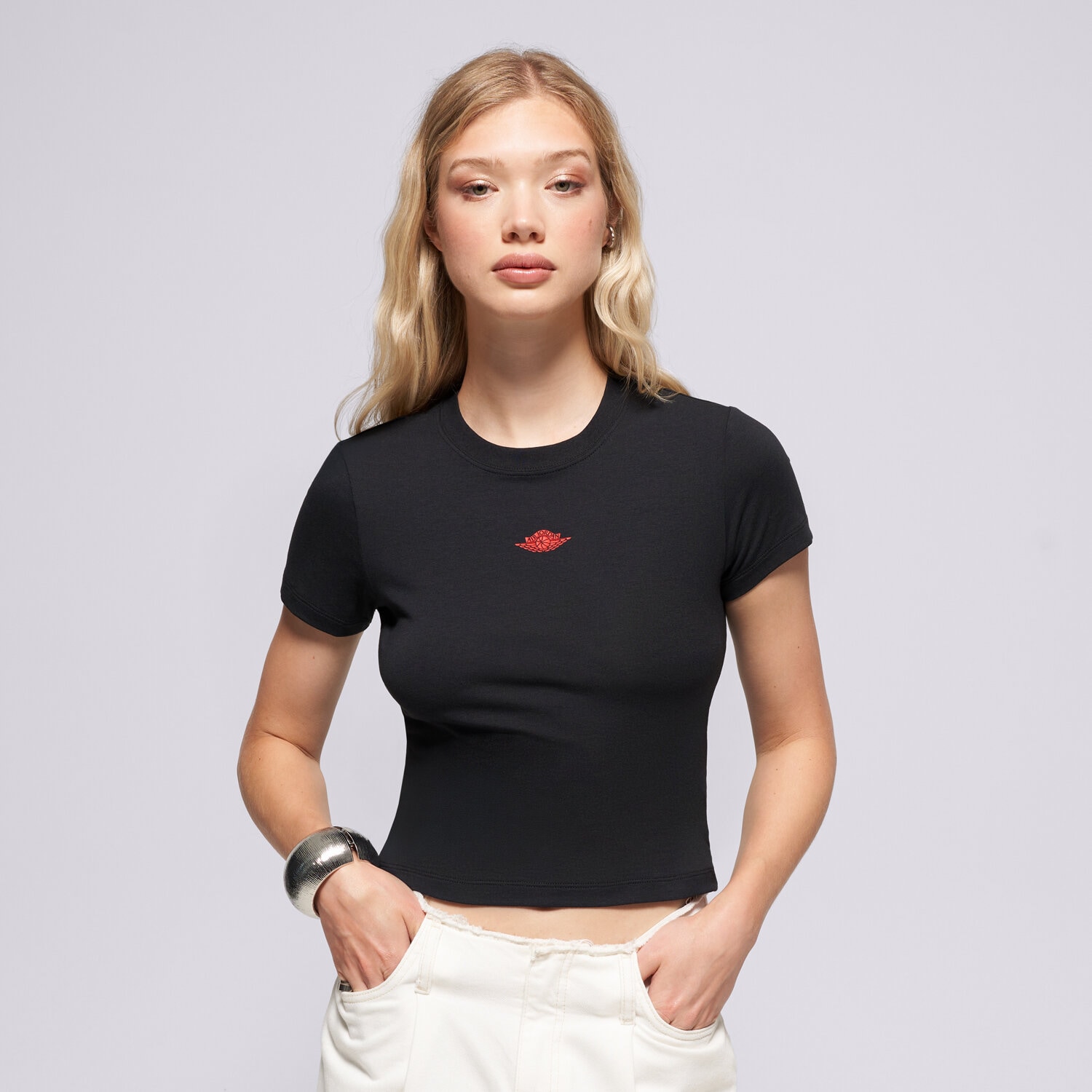 Damen T-Shirt JORDAN T-SHIRT W J FLT SS TMID WINGS IV5347-010 Schwarz