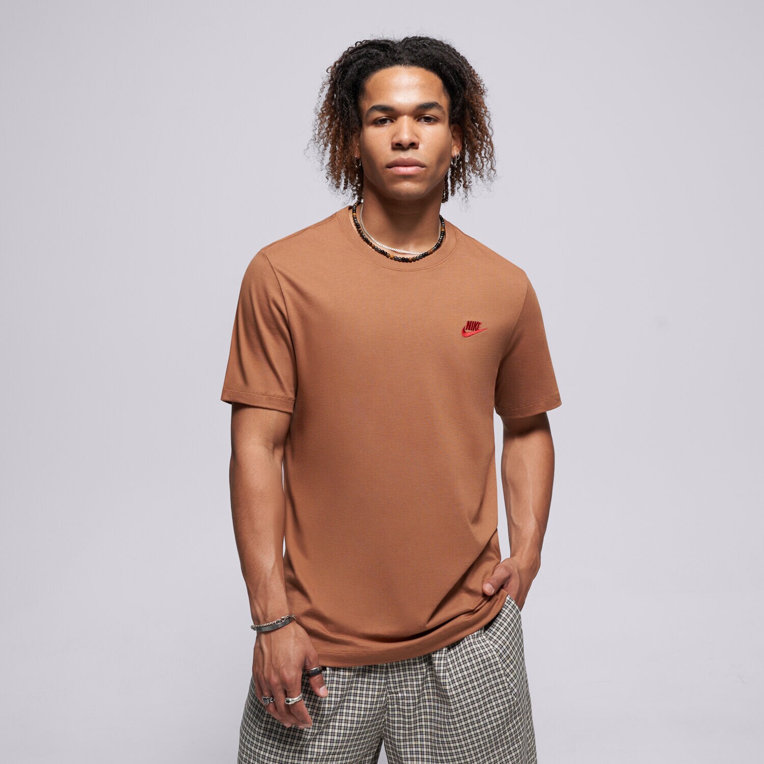 Herren T-Shirt NIKE T-SHIRT M NSW CLUB TEE AR4997-270 Braun