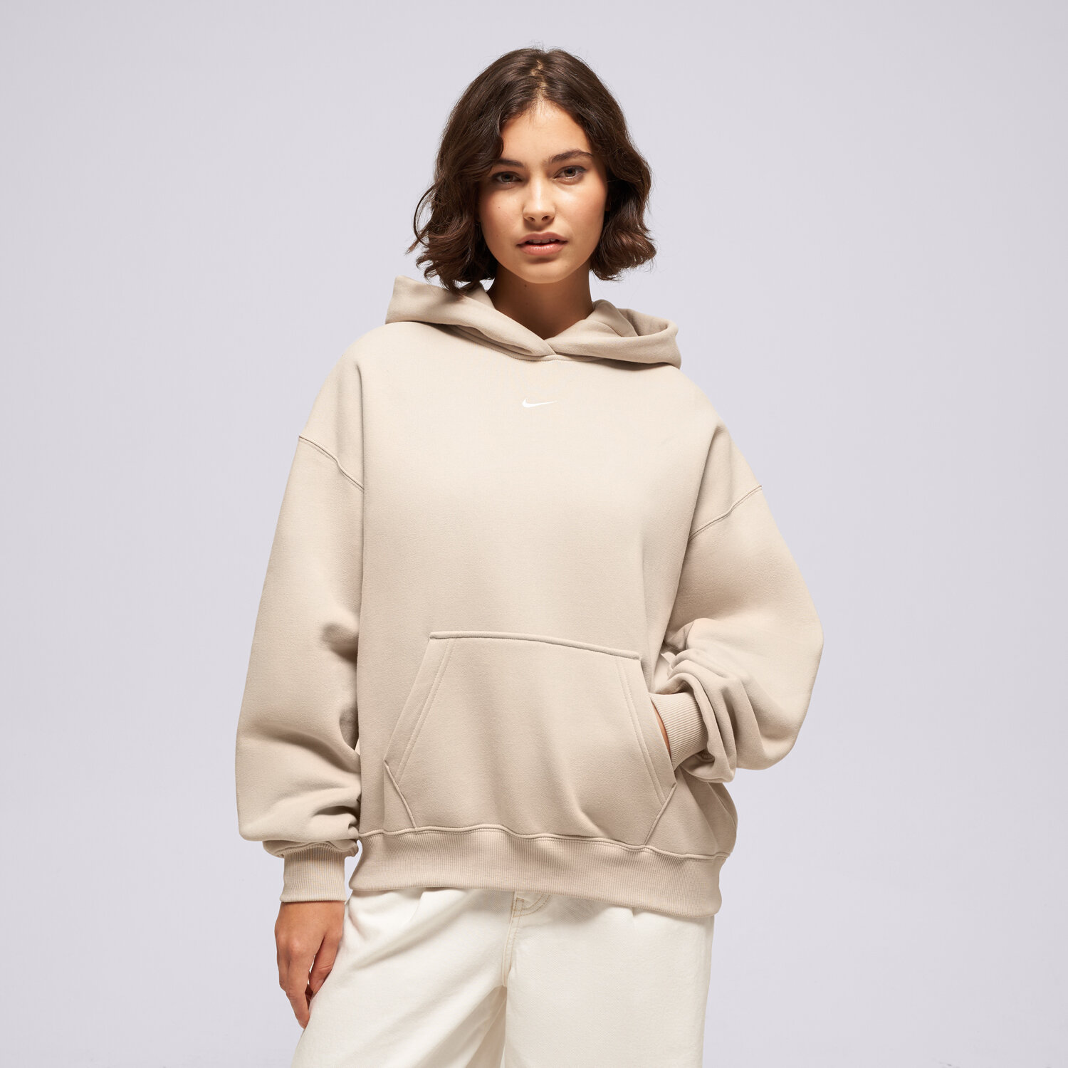 Damen NIKE HOODIE W NK STUDIO FLC MW OS IM8502-236 Beige