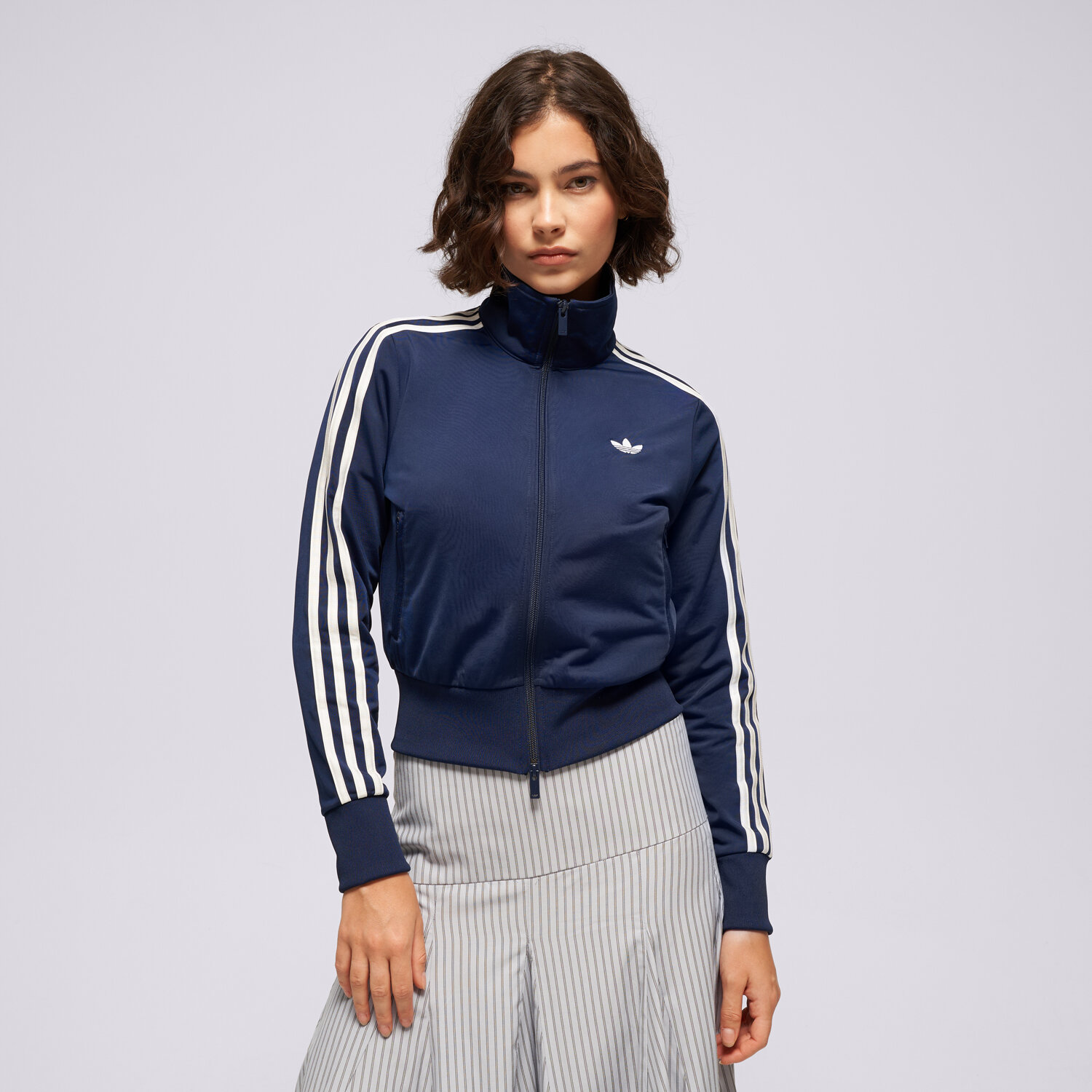Damen ADIDAS SWEATSHIRT MIT REIßVERSCHLUSS FB CLASSIC TT KV9551 Dunkelblau