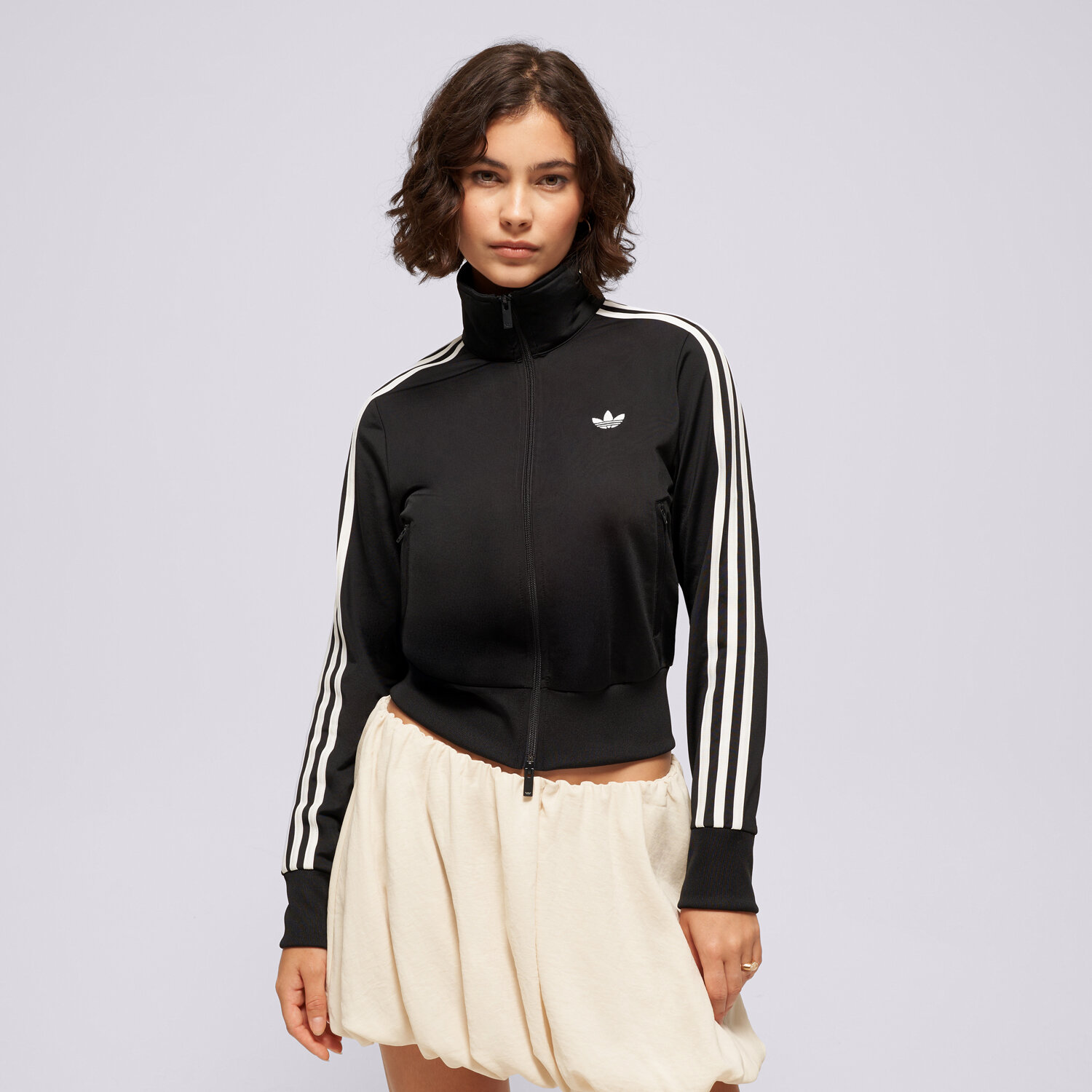 Damen ADIDAS SWEATSHIRT MIT REIßVERSCHLUSS FB CLASSIC TT KV9552 Schwarz