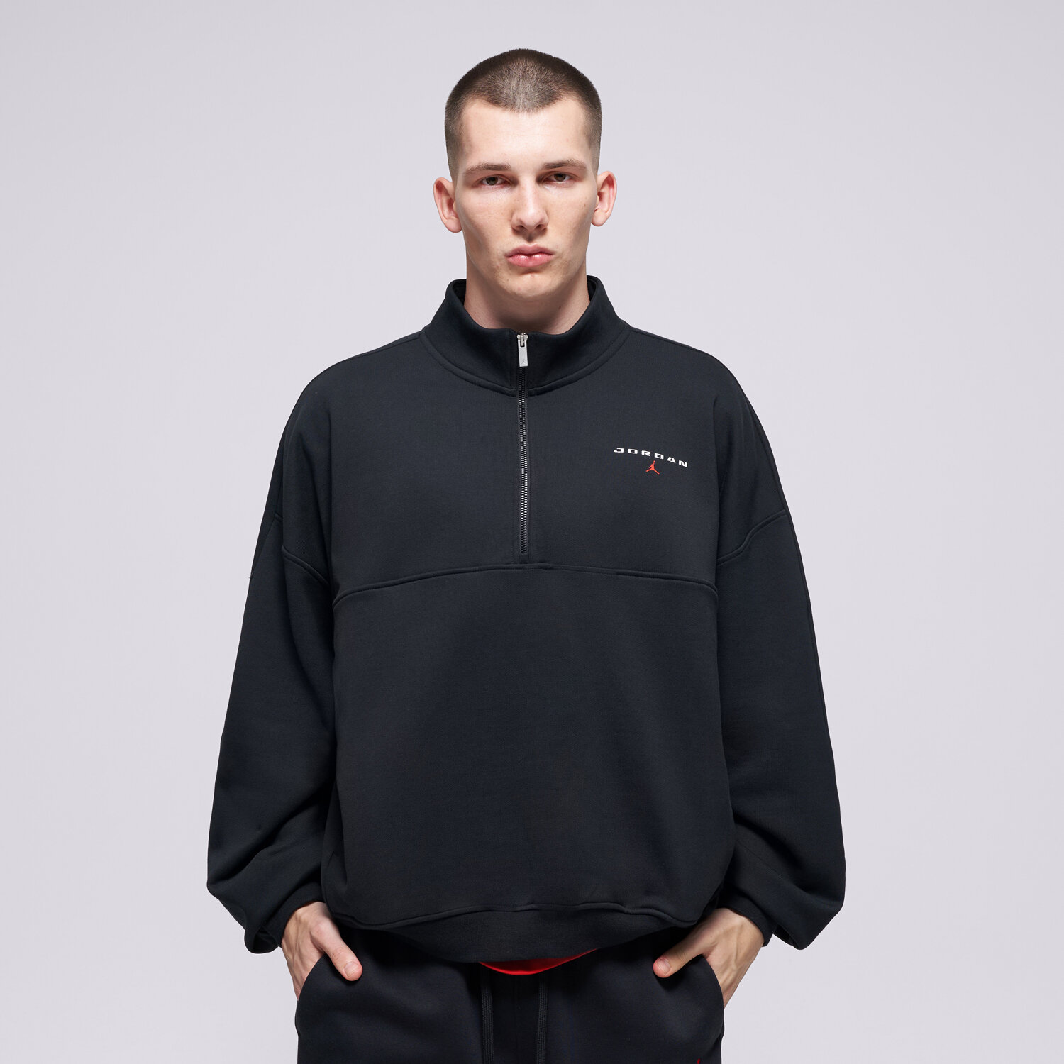 Herren JORDAN SWEATSHIRT M J FLT FLC QTR ZIP LB IW6366-010 Schwarz
