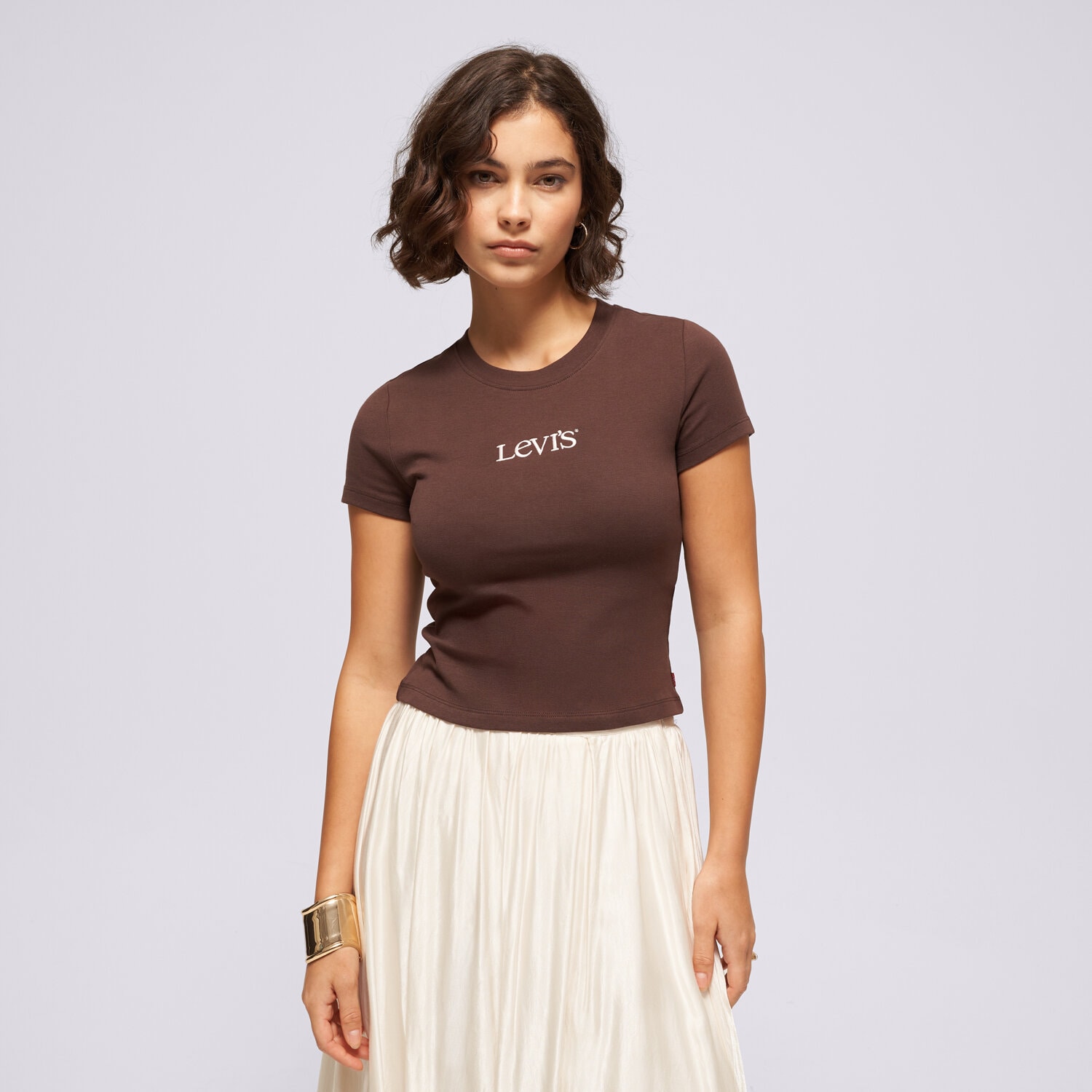 Damen T-Shirt LEVI'S T-SHIRT GR ESSENTIAL BABY TEE 008CH-0009 Braun