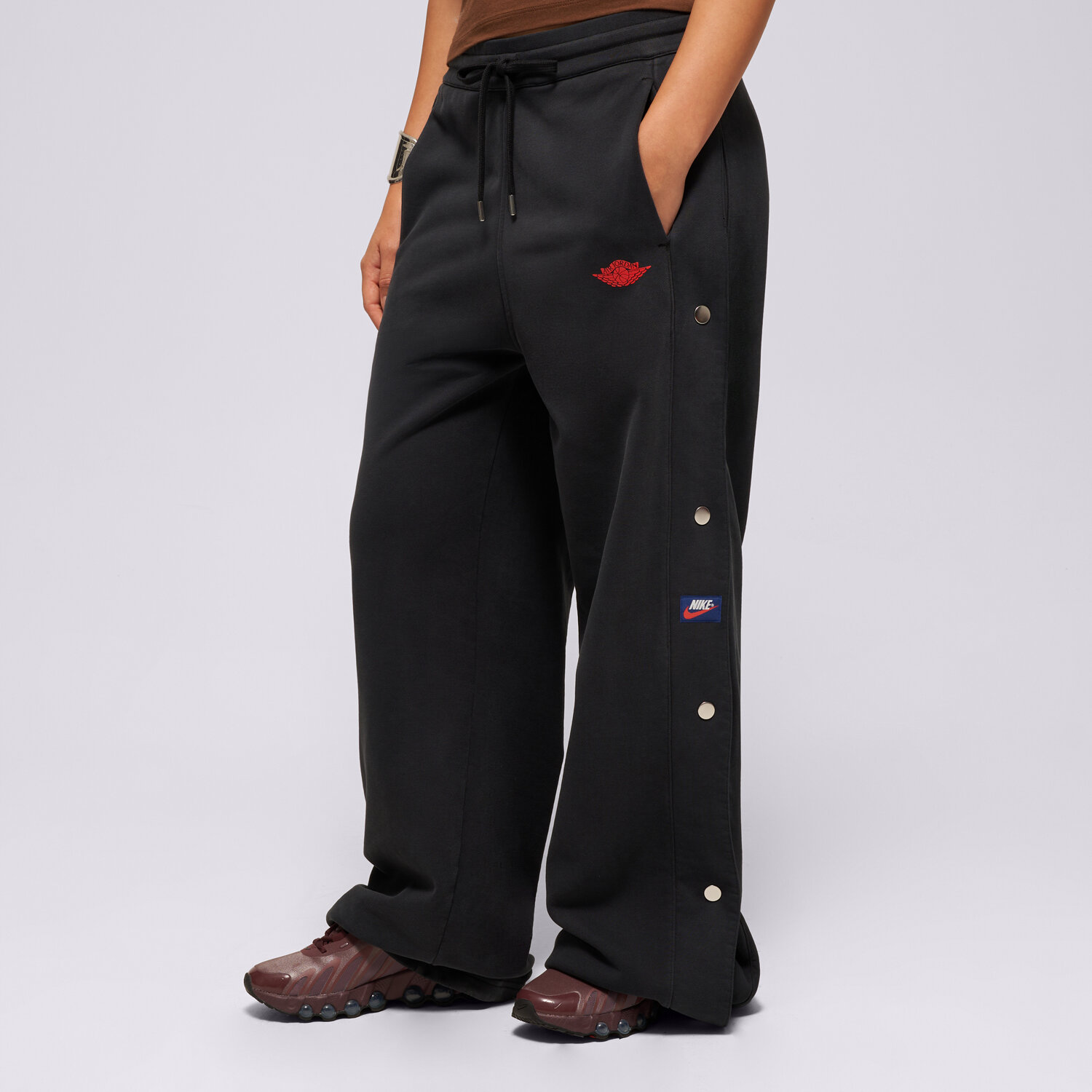 Damen Hosen JORDAN HOSE W J FLT FLC WNGS FT SNPBTM IM6983-010 Schwarz