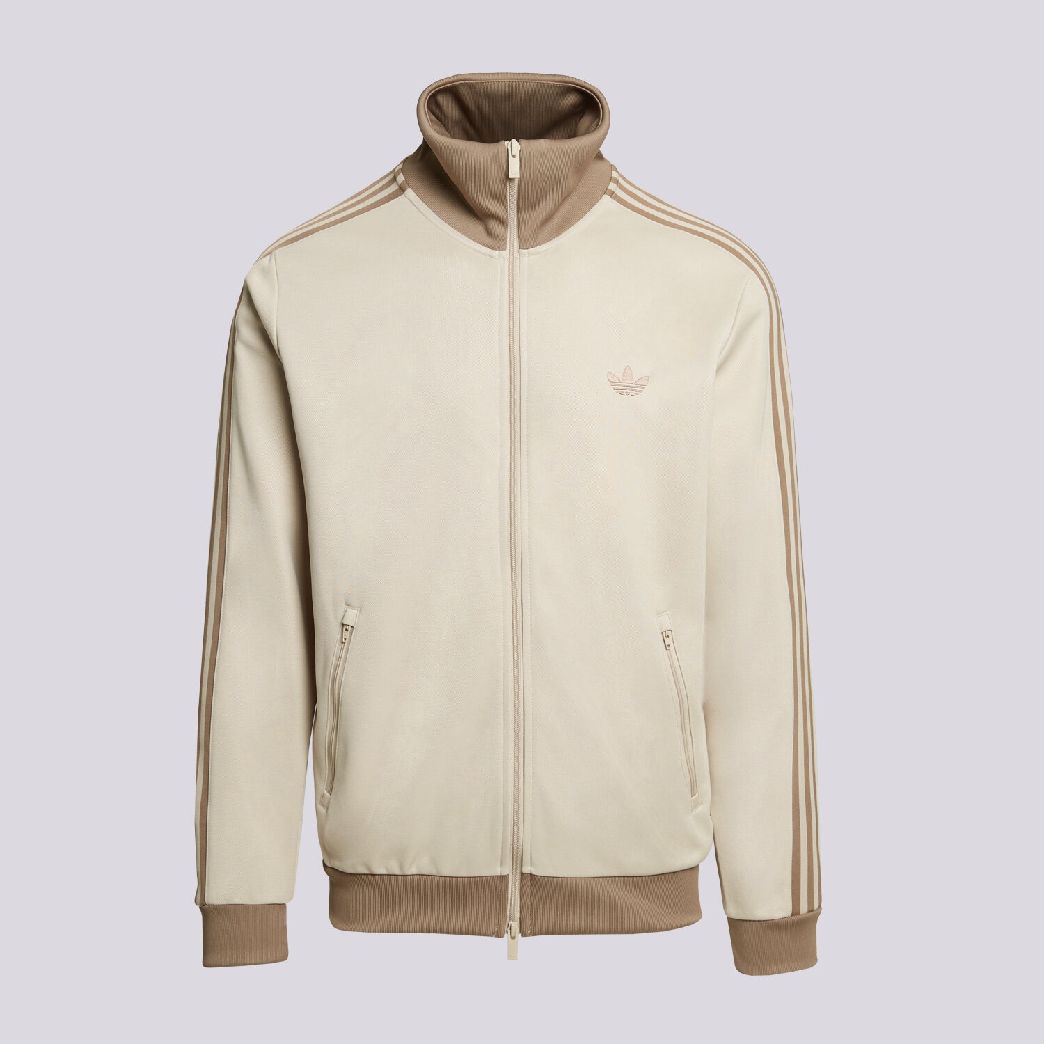 Herren ADIDAS SWEATSHIRT MIT REIßVERSCHLUSS   BECKENBAUER TT KT5044 Beige