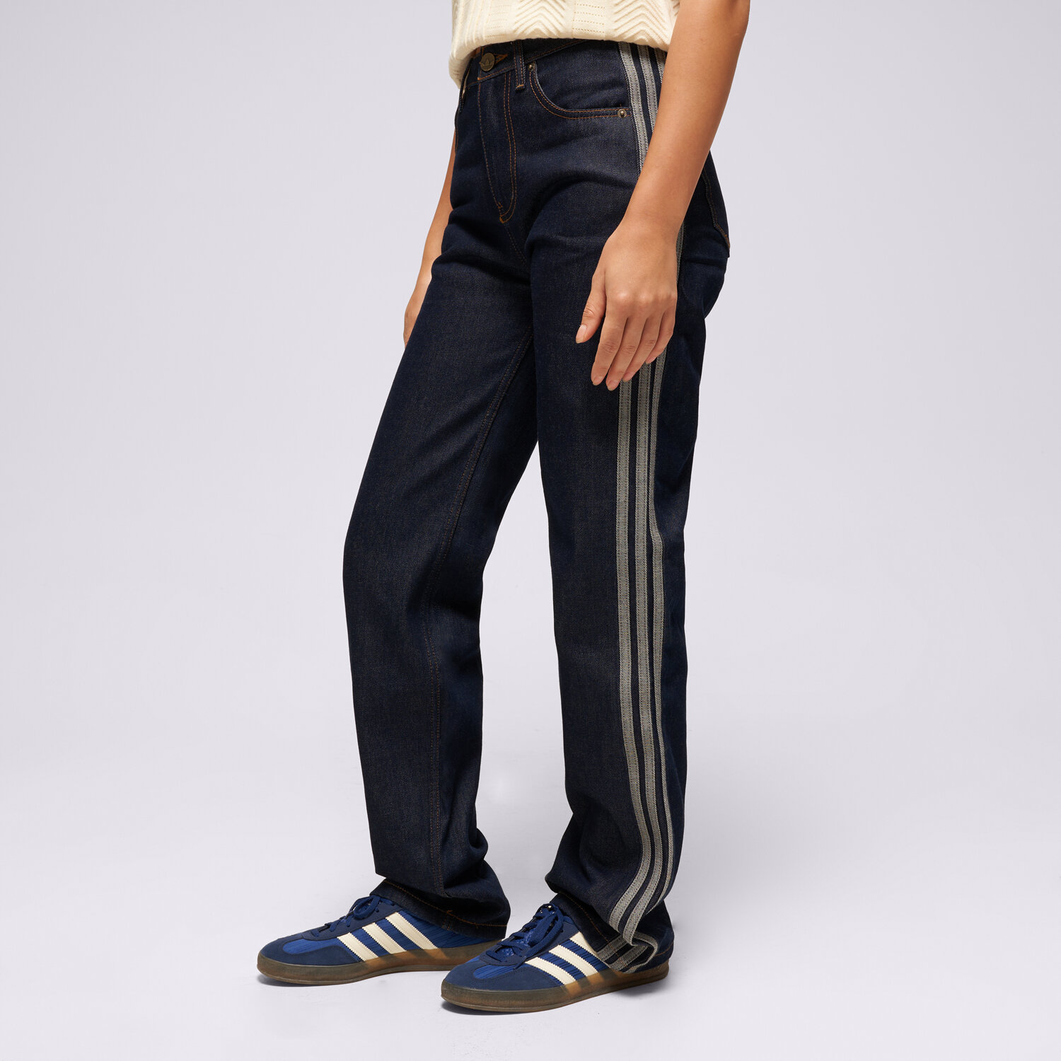 Damen Hosen ADIDAS HOSE FIREBIRD DENIM KQ6489 Dunkelblau
