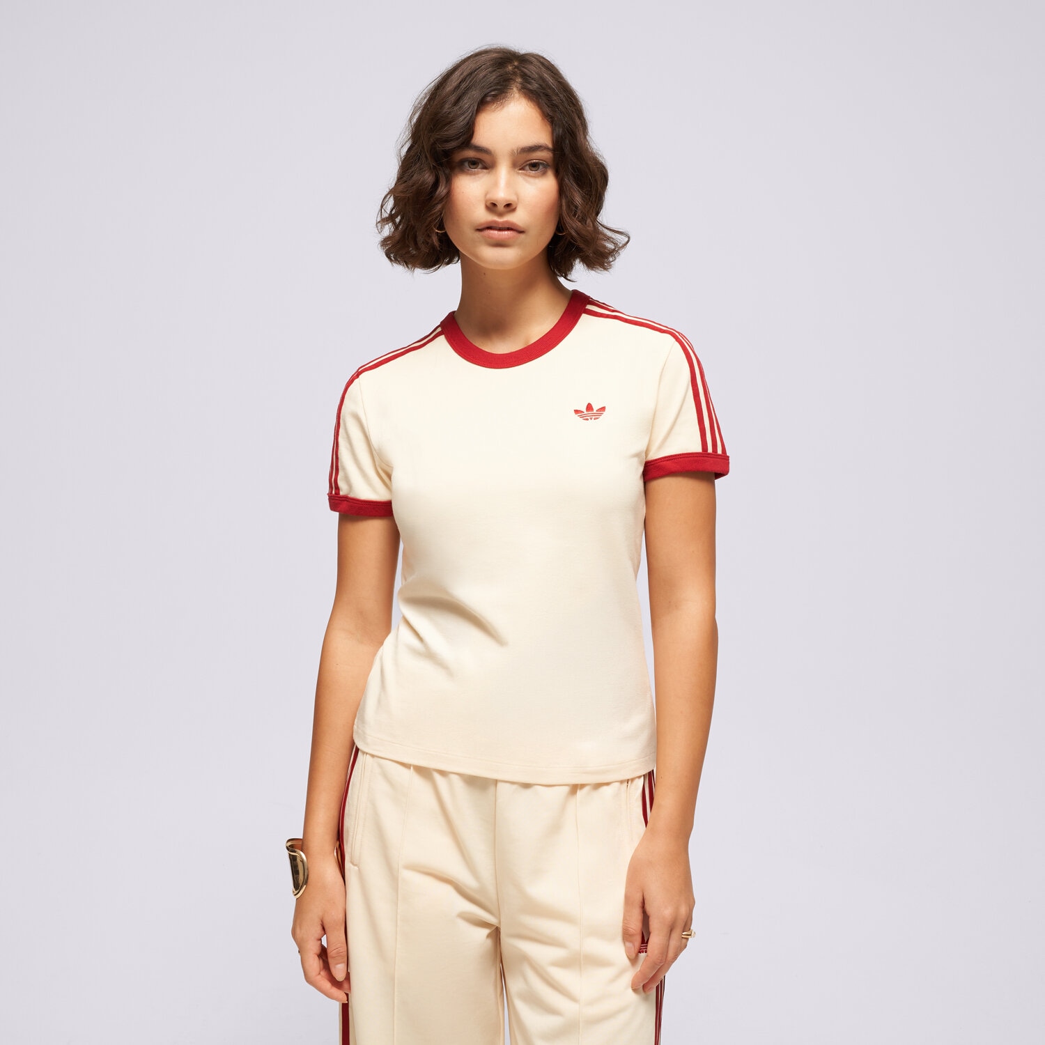 Damen T-Shirt ADIDAS T-SHIRT 3S TEE SLIM KS4780 Gelb