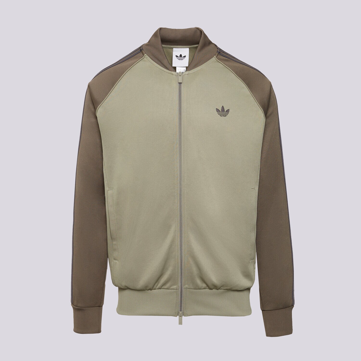 Herren ADIDAS SWEATSHIRT MIT REIßVERSCHLUSS SST TT KT5037 Khaki