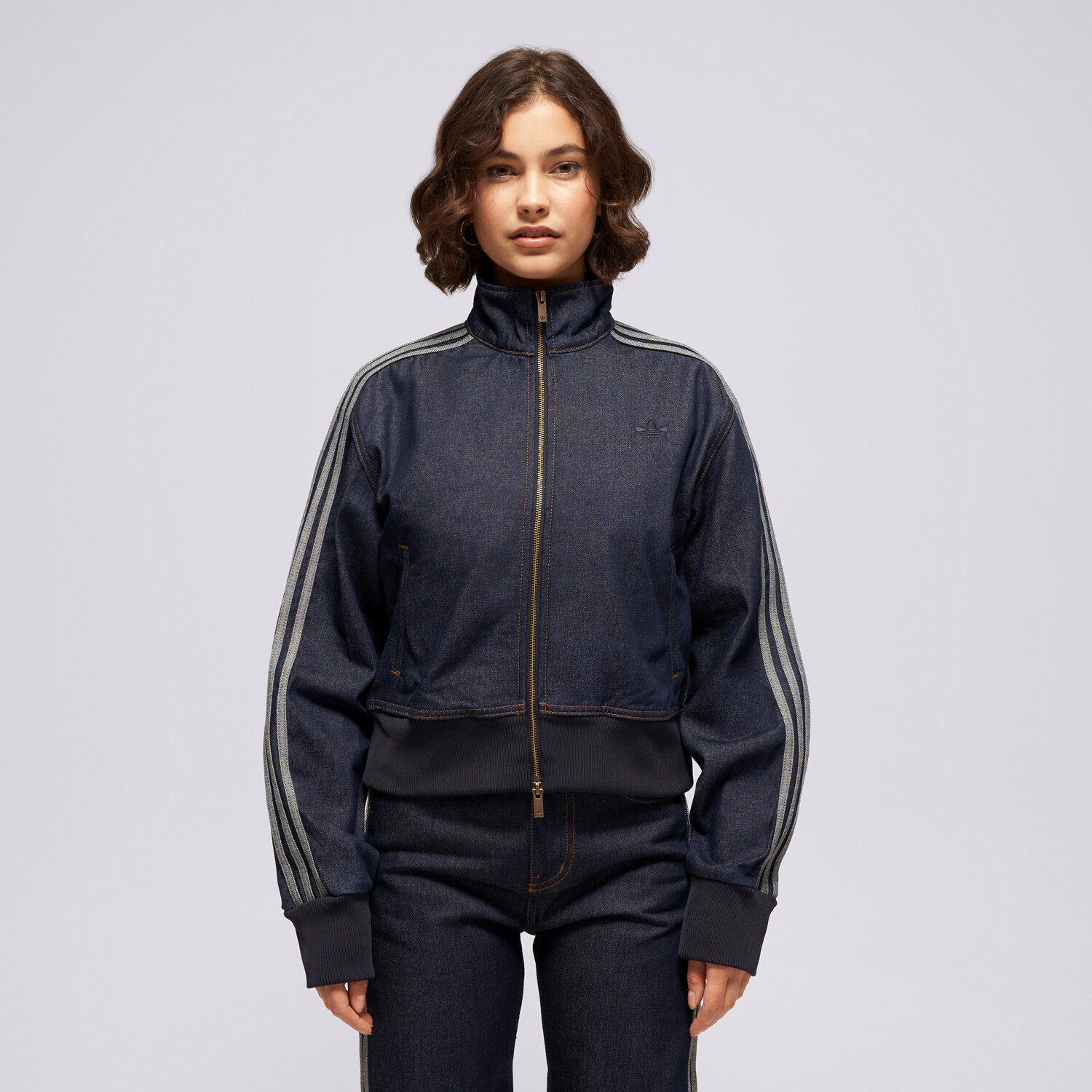 Damen ADIDAS SWEATSHIRT MIT REIßVERSCHLUSS   FIREBIRD DENIM KQ6491 Dunkelblau