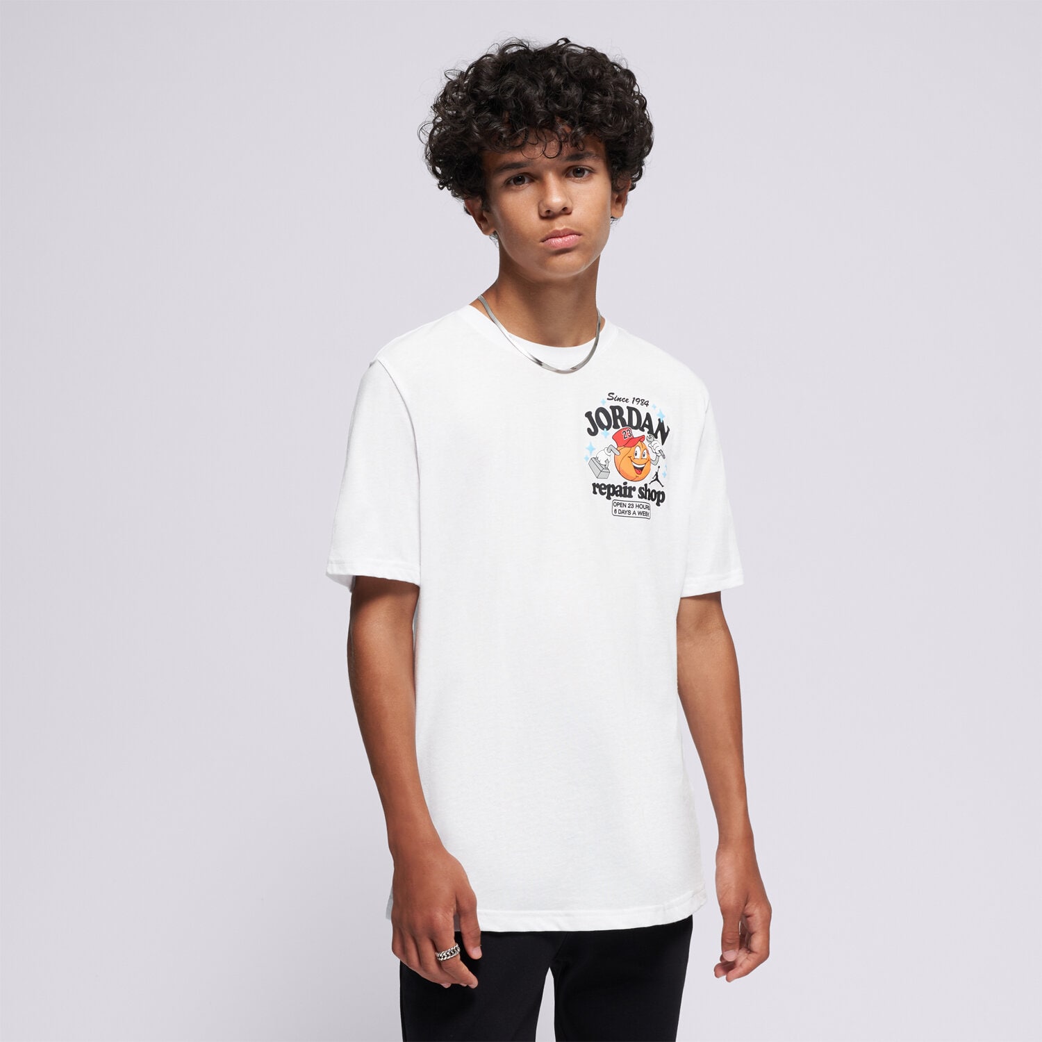 Kinder T-Shirt JORDAN T-SHIRT JDB MJS REPAIR SHOP SS TEE BOY 95G220-001 Weiß