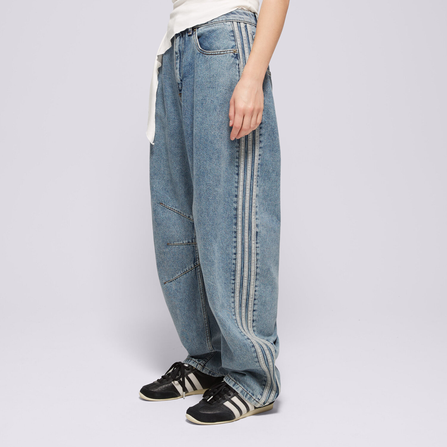 Damen Hosen ADIDAS HOSE BARREL DENIM KQ6476 Blau
