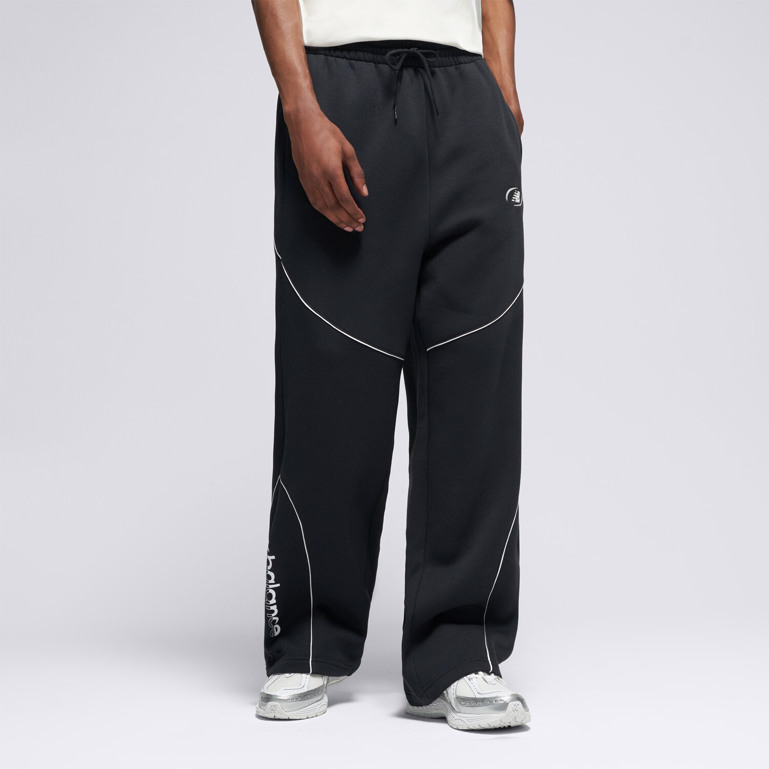 Herren Hosen NEW BALANCE HOSE TRACKSIDE FLEECE PANT MB62G6ZVBK Schwarz