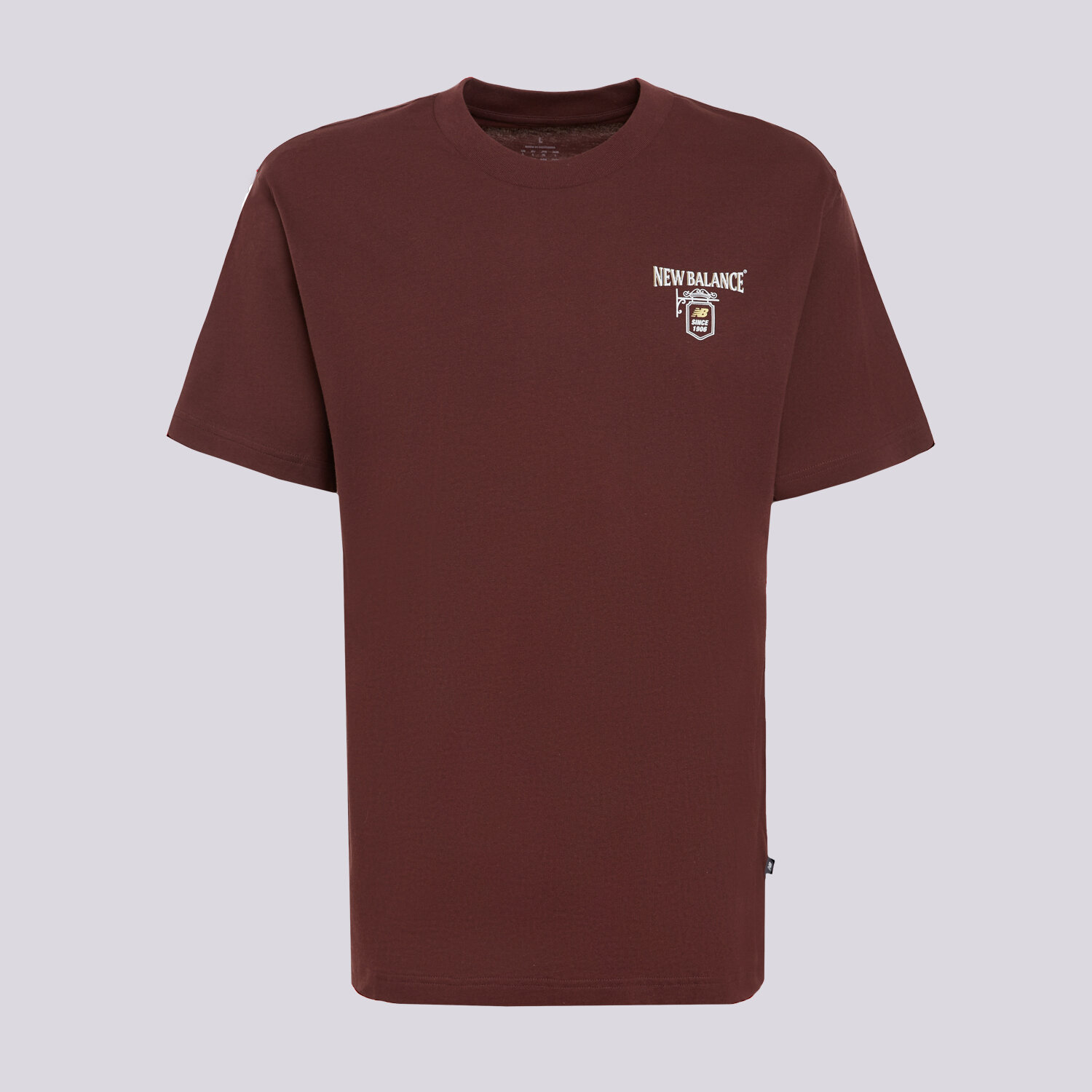 Herren T-Shirt NEW BALANCE T-SHIRT GRAB A BITE LONDON T-SHIRT MT62B9LIYLR Dunkelrot