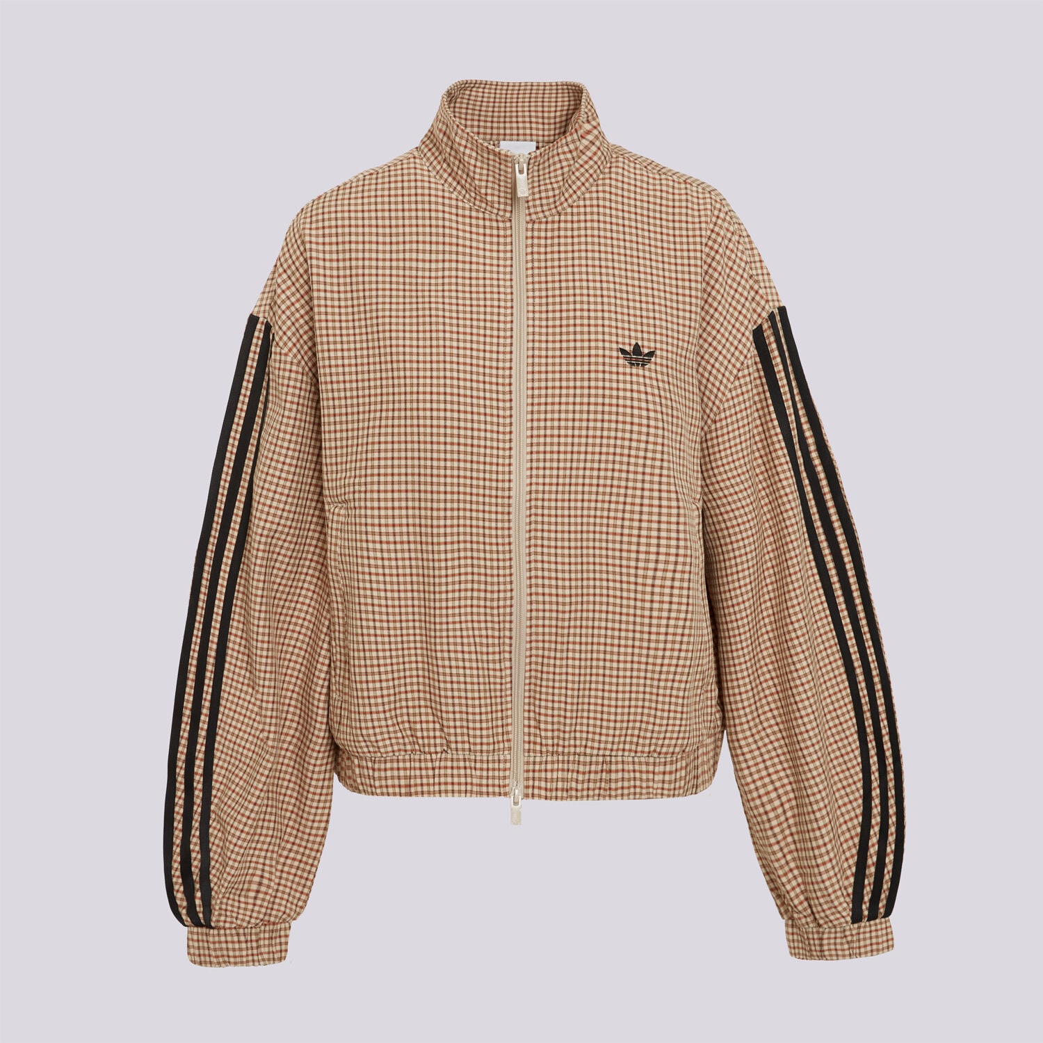 Damen ADIDAS SWEATSHIRT MIT REIßVERSCHLUSS CHECKS TT LE8307 Beige
