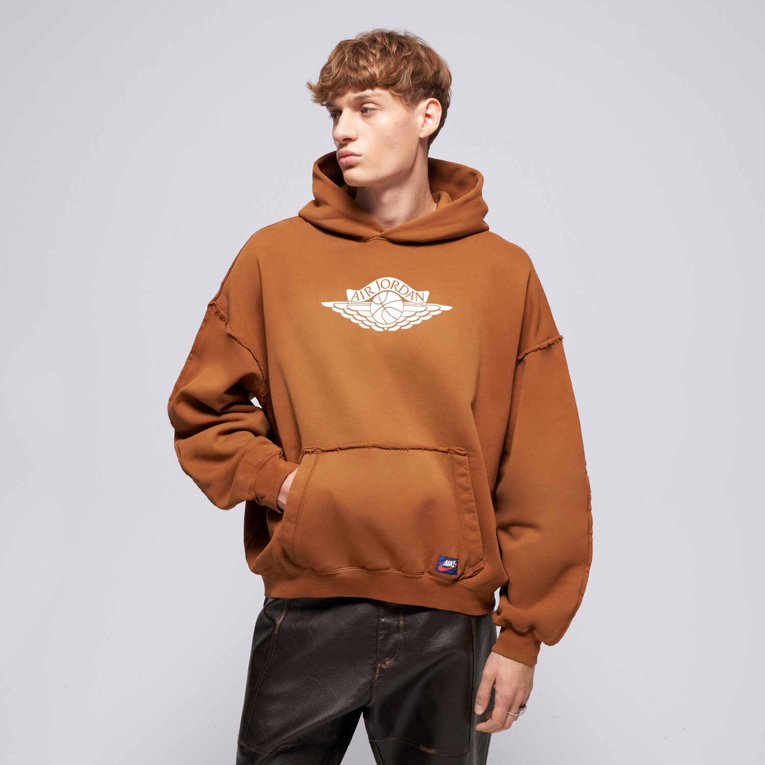 Herren JORDAN HOODIE M J FLT WINGS FLC PO IM9191-281 Braun