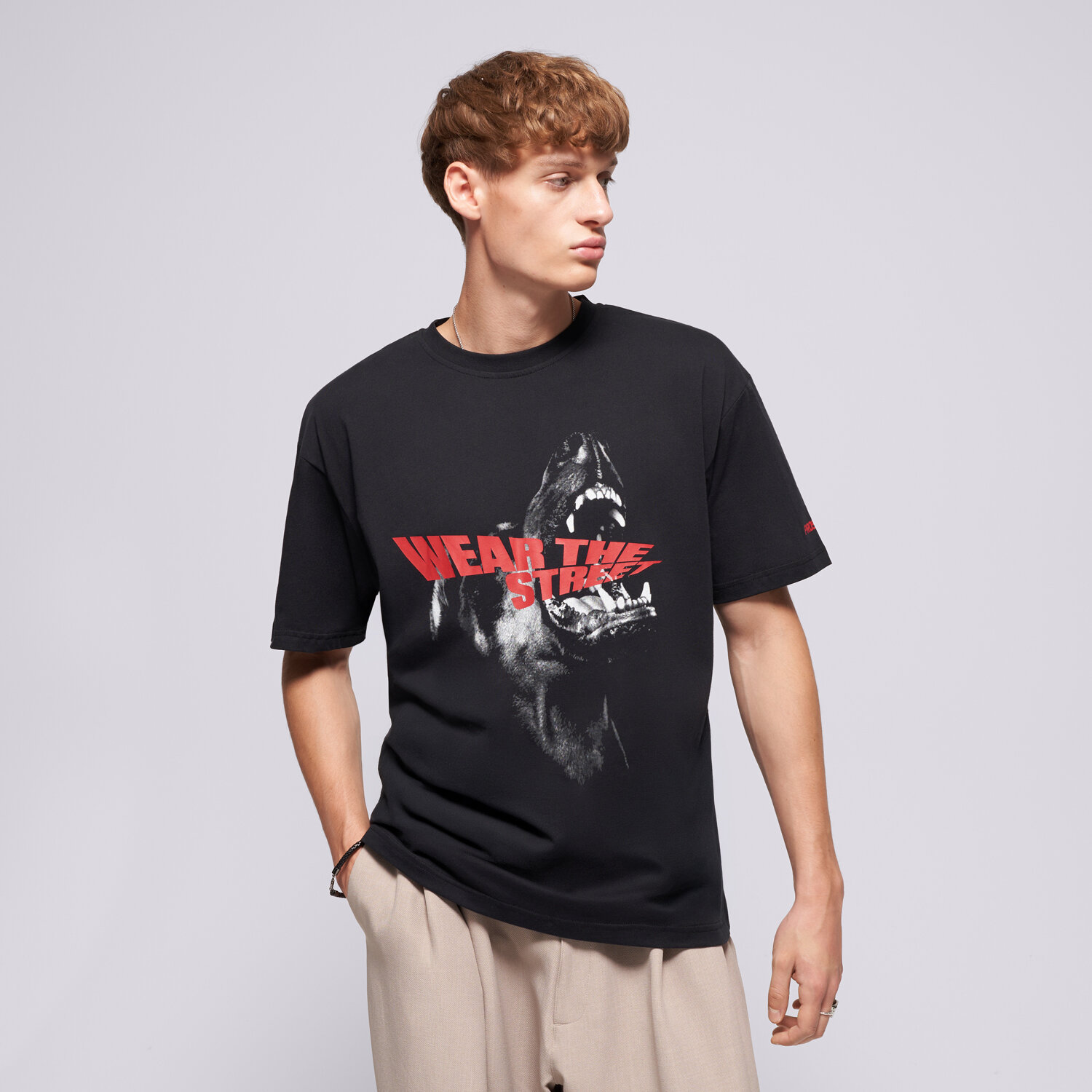 Herren T-Shirt PROSTO T-SHIRT T-SHIRT BARK BLACK KL263MTEE1242 Schwarz