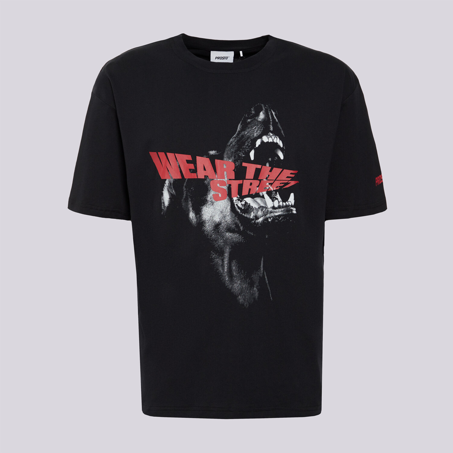 Herren T-Shirt PROSTO T-SHIRT T-SHIRT BARK BLACK KL263MTEE1242 Schwarz