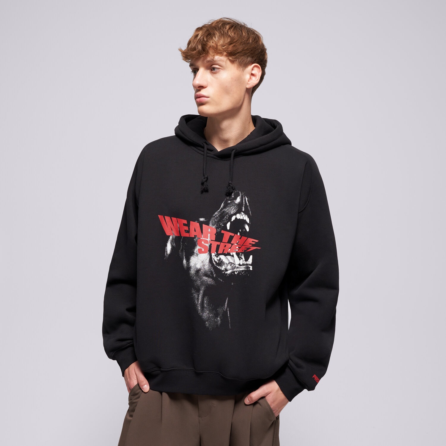 Herren PROSTO HOODIE HOODIE BARK BLACK KL263MSWE2192 Schwarz