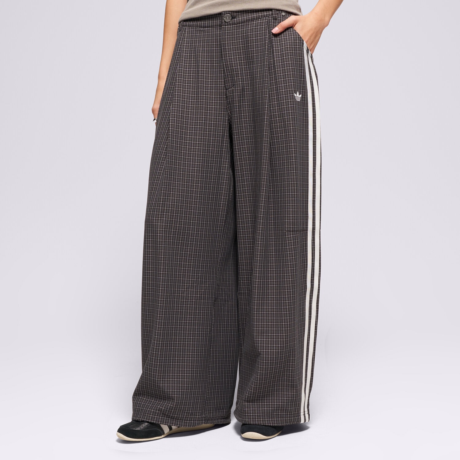 Damen Hosen ADIDAS HOSE CHECKS TROUSER LD5340 Schwarz